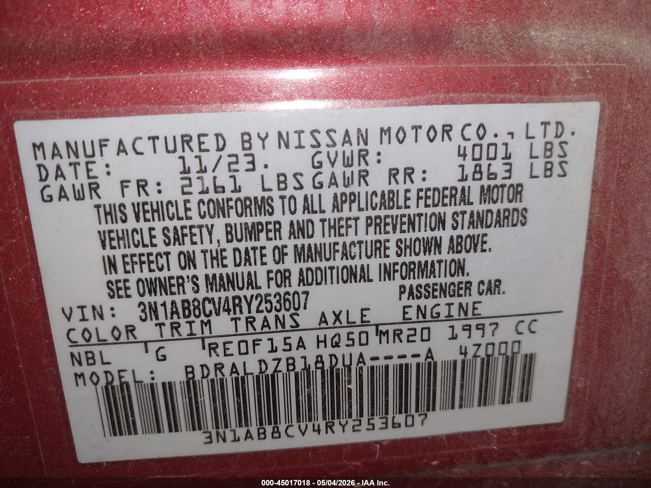 NISSAN SENTRA image 9