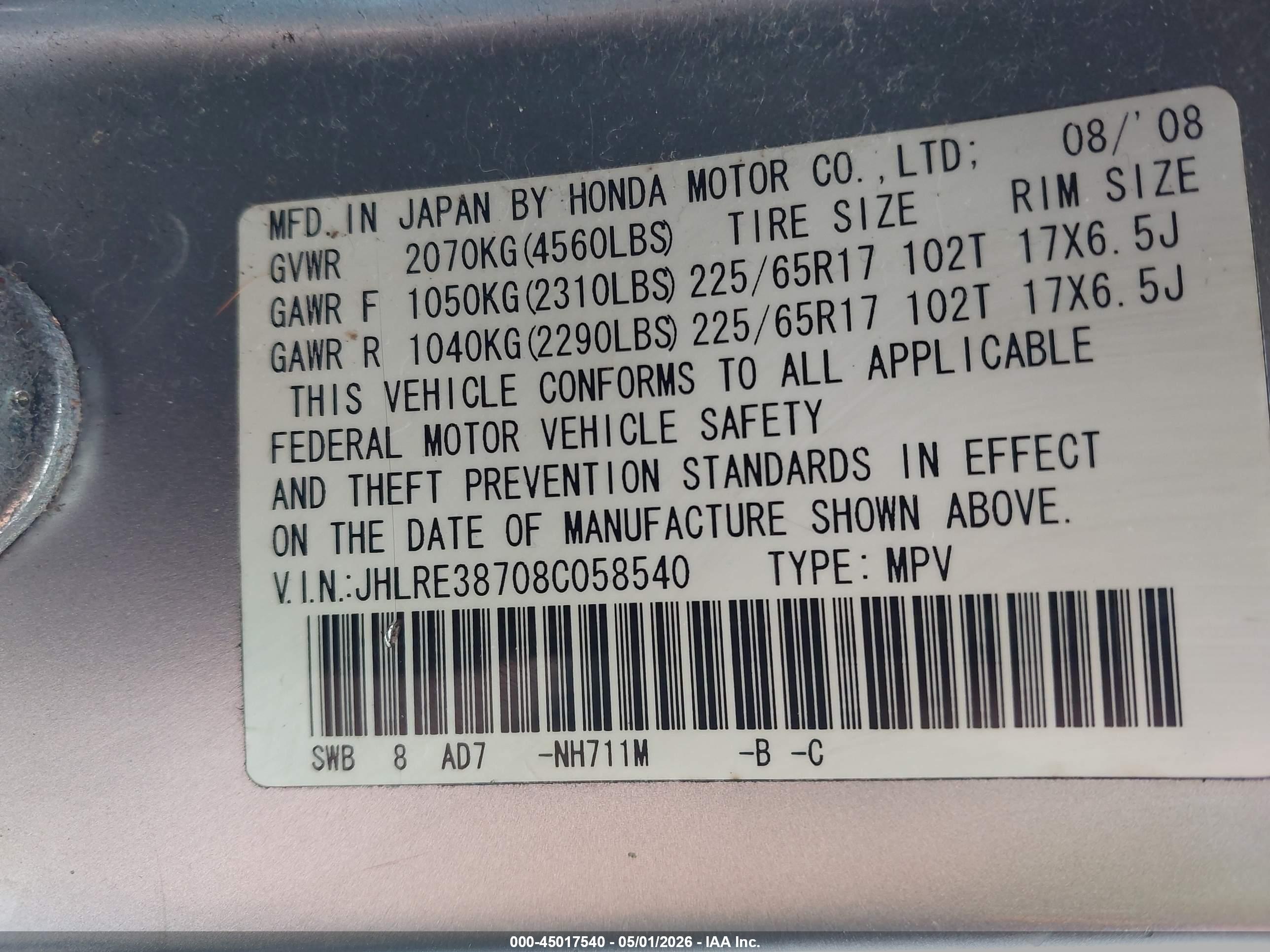 HONDA CR-V image 9