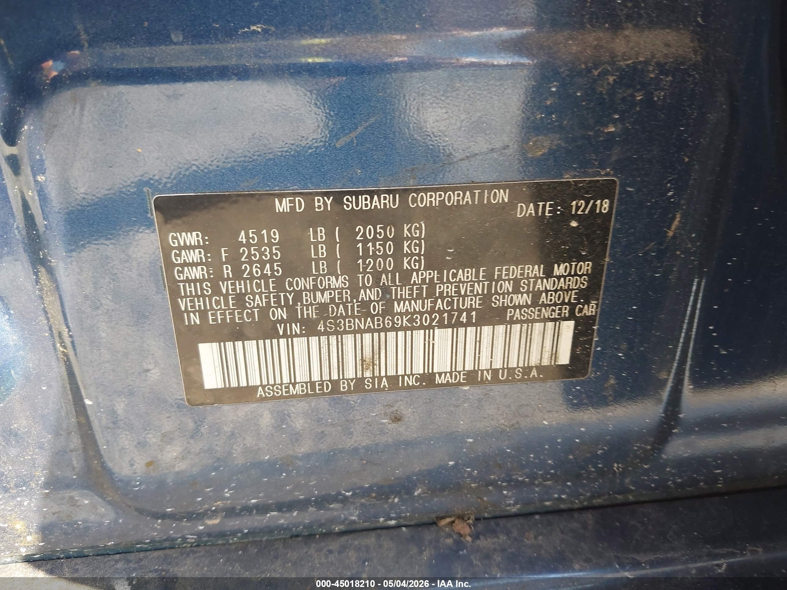 SUBARU LEGACY image 9