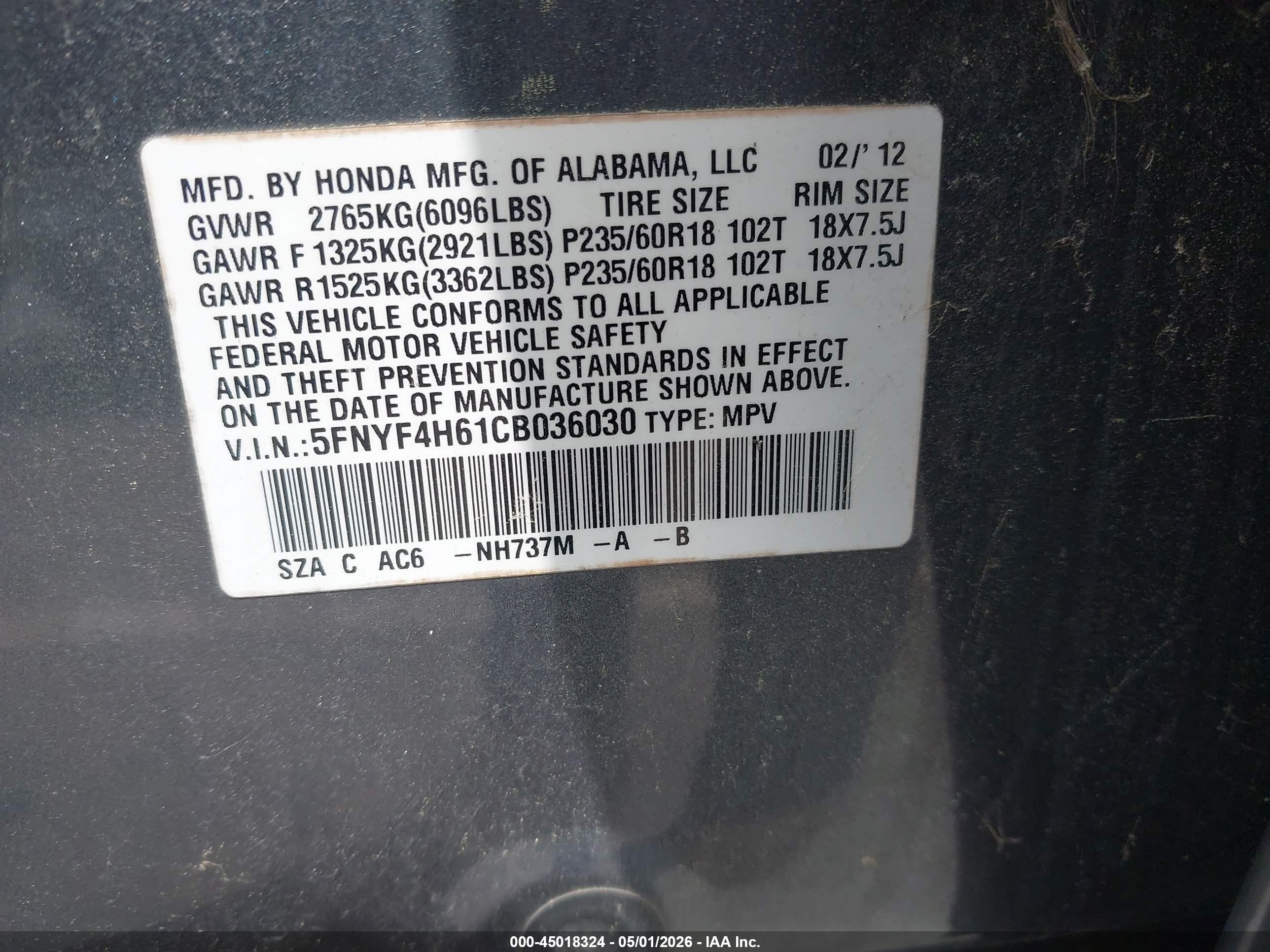 HONDA PILOT image 9