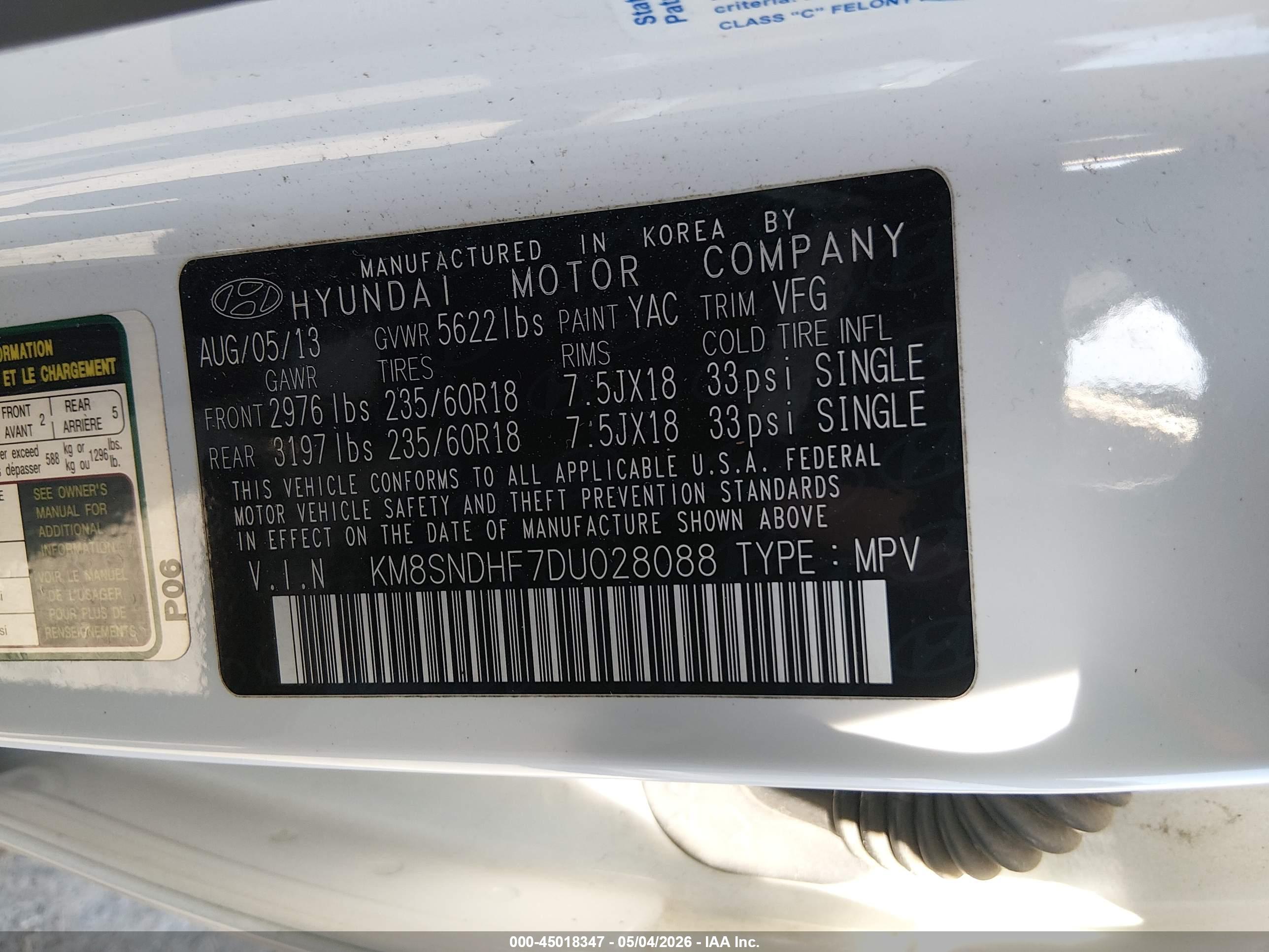 HYUNDAI SANTA image 9