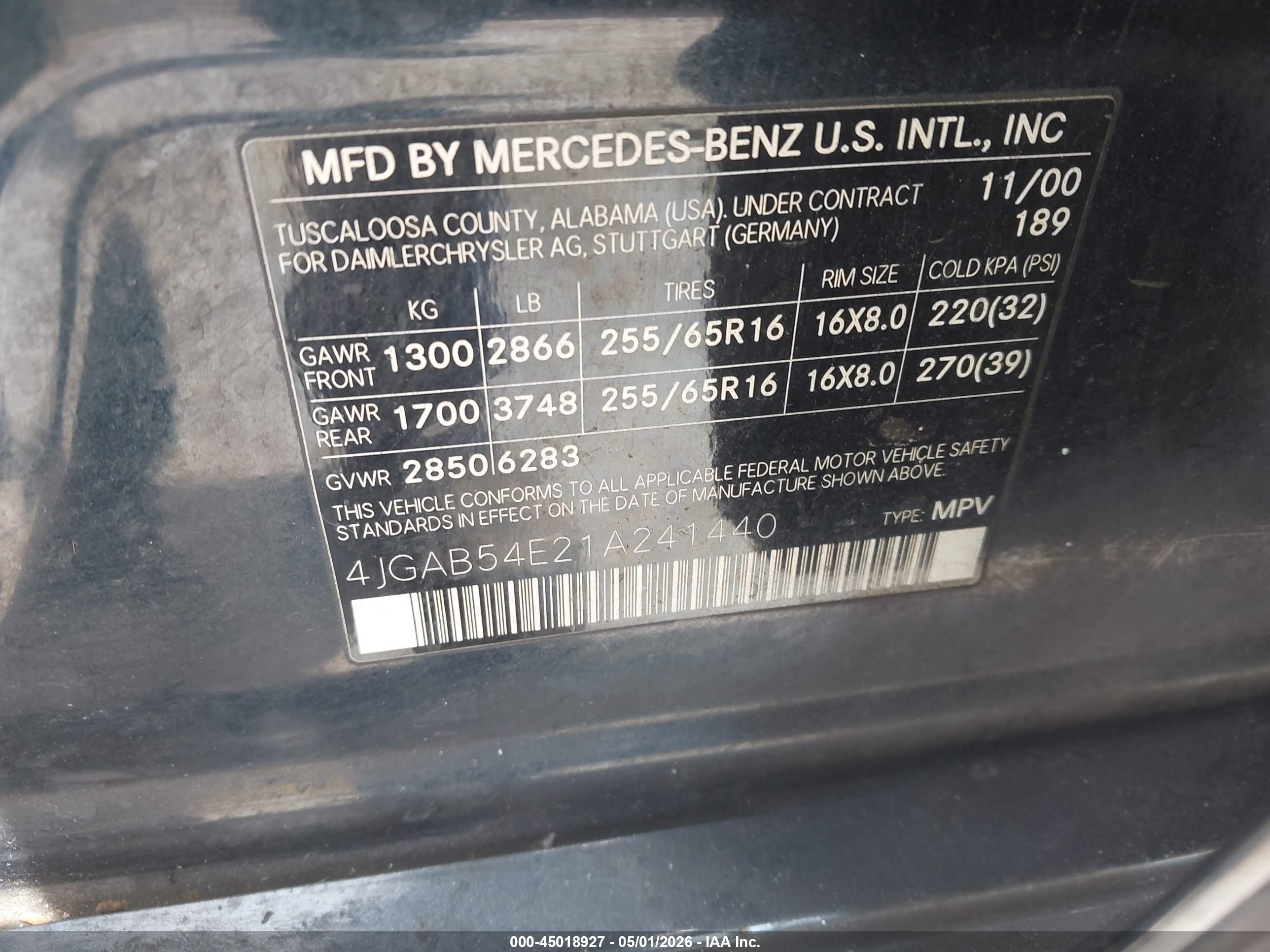 MERCEDES-BENZ ML image 9