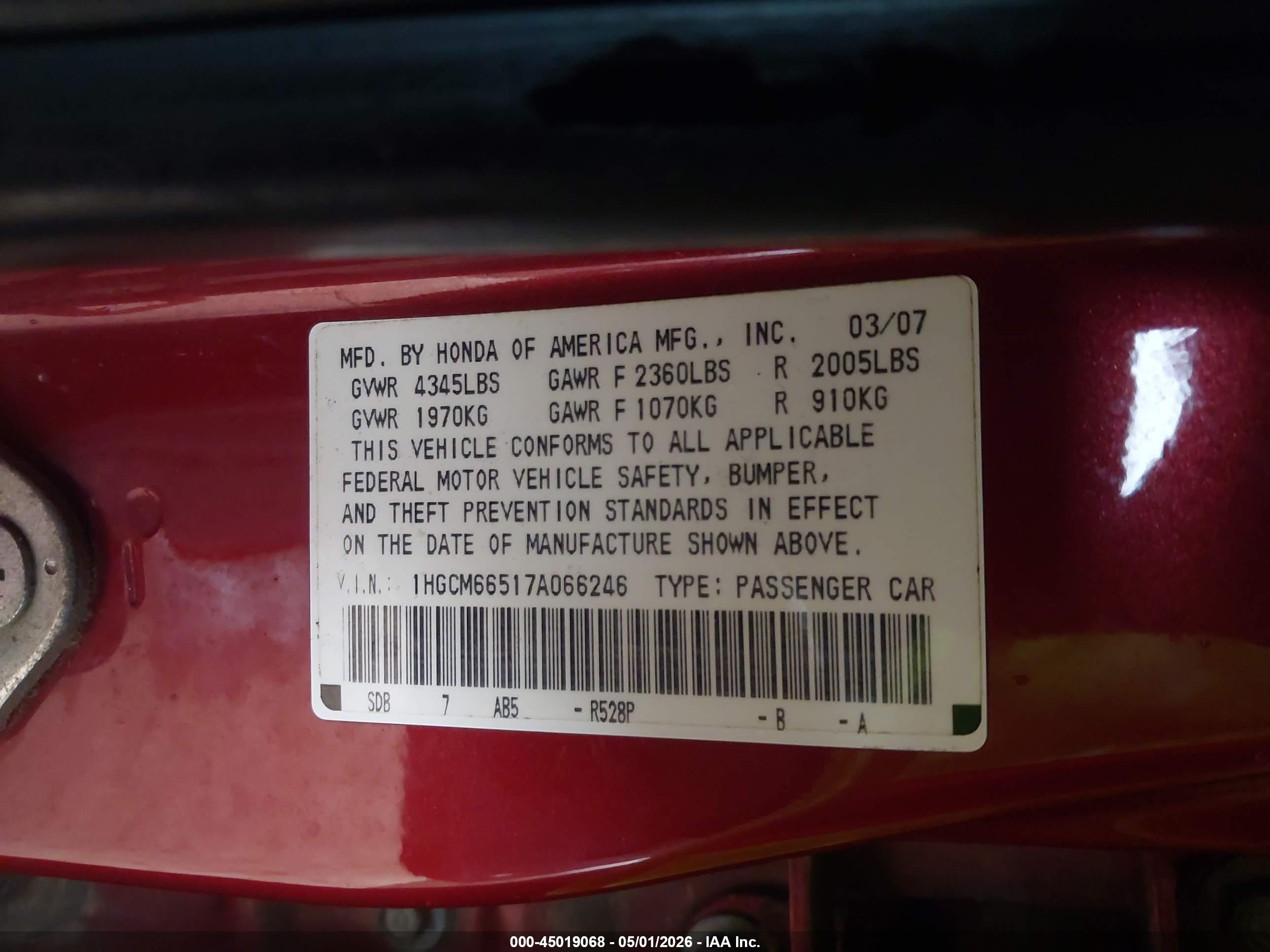 HONDA ACCORD image 9