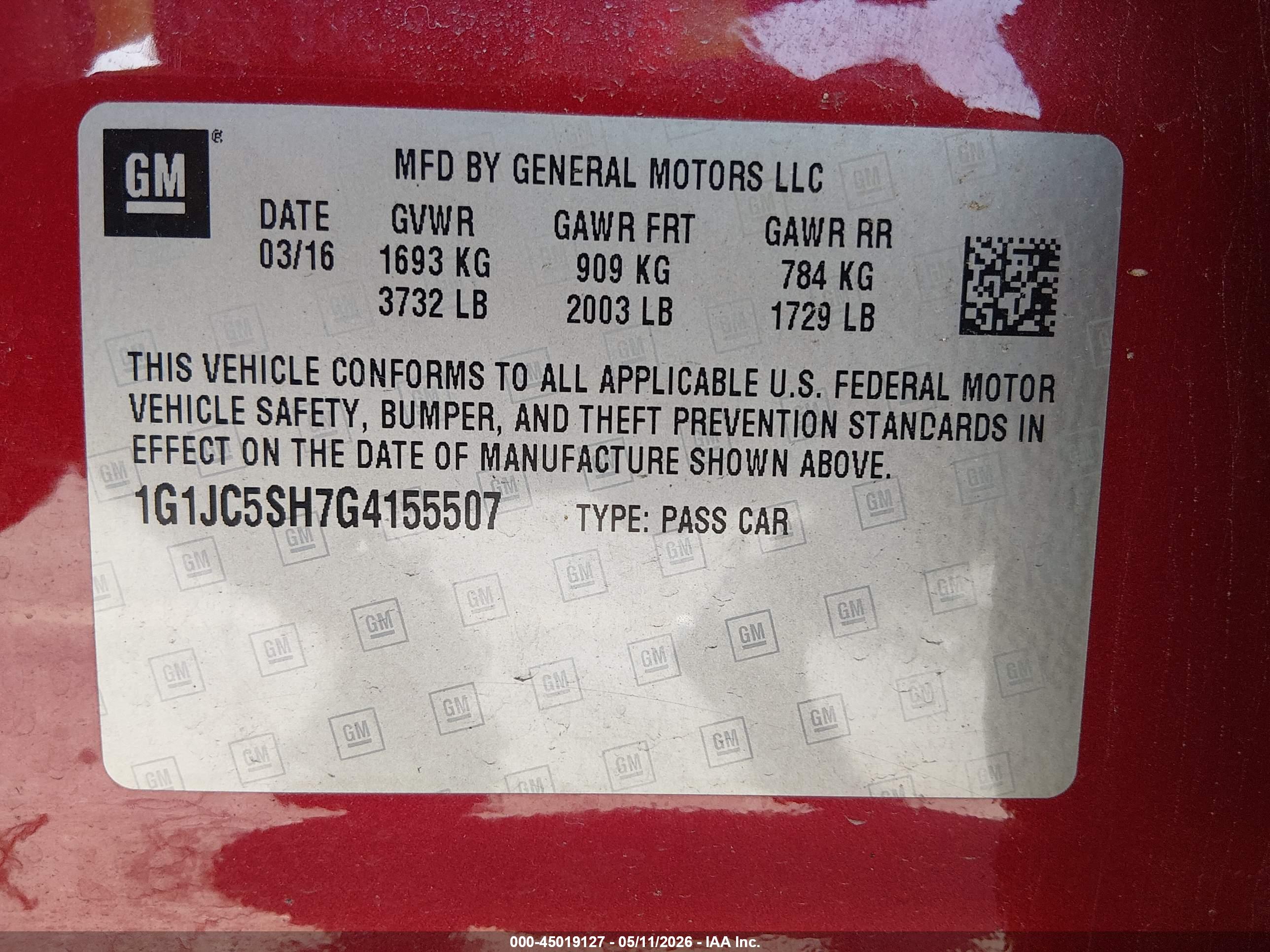 CHEVROLET SONIC image 9