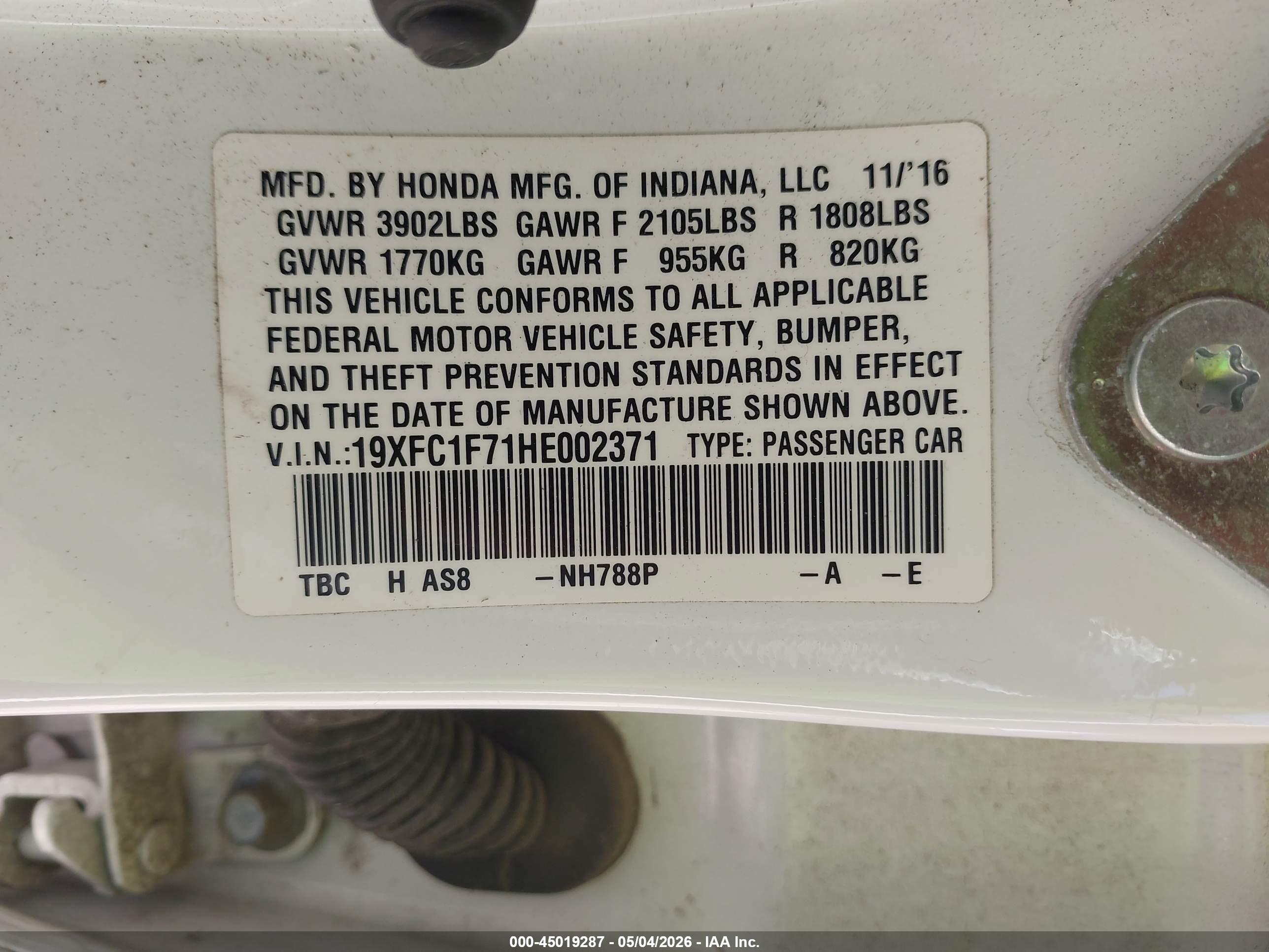 HONDA CIVIC image 9