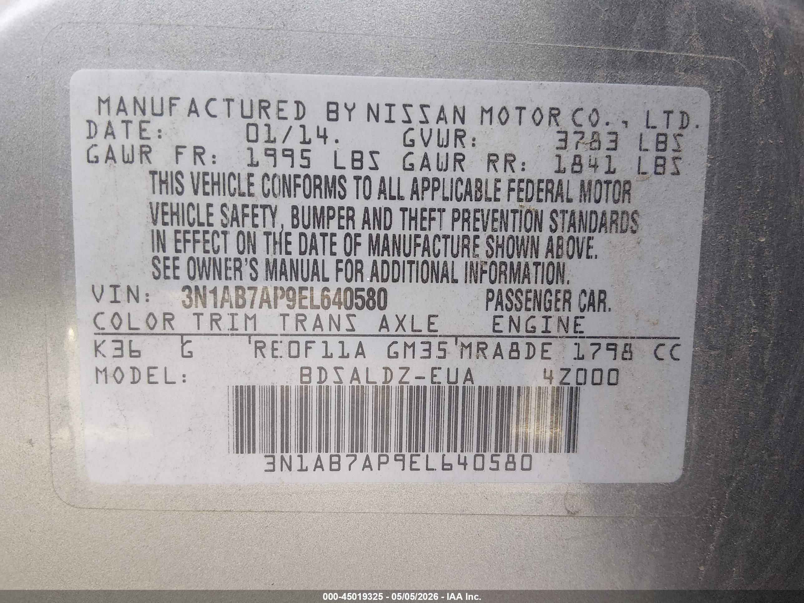 NISSAN SENTRA image 9
