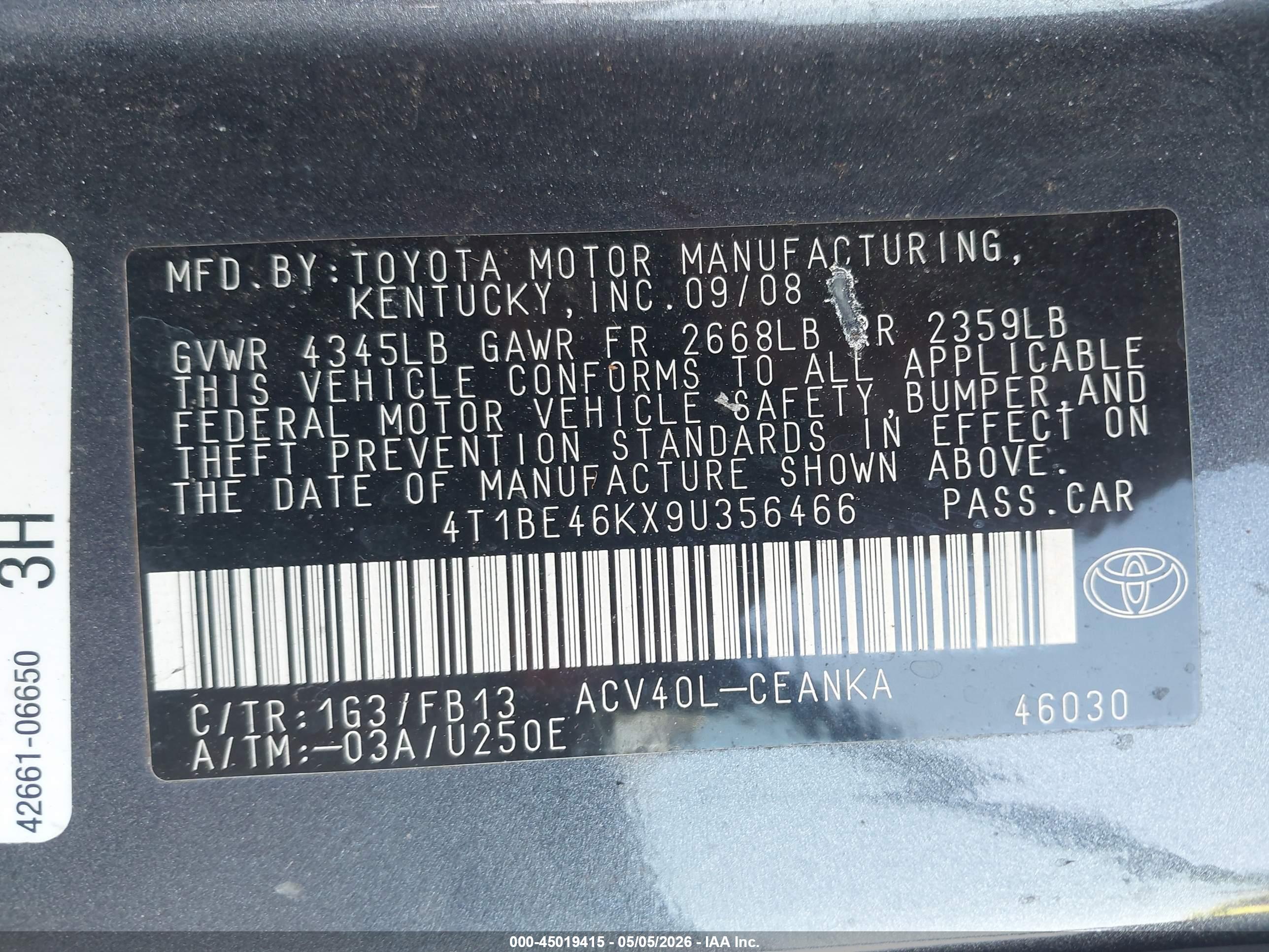TOYOTA CAMRY image 9