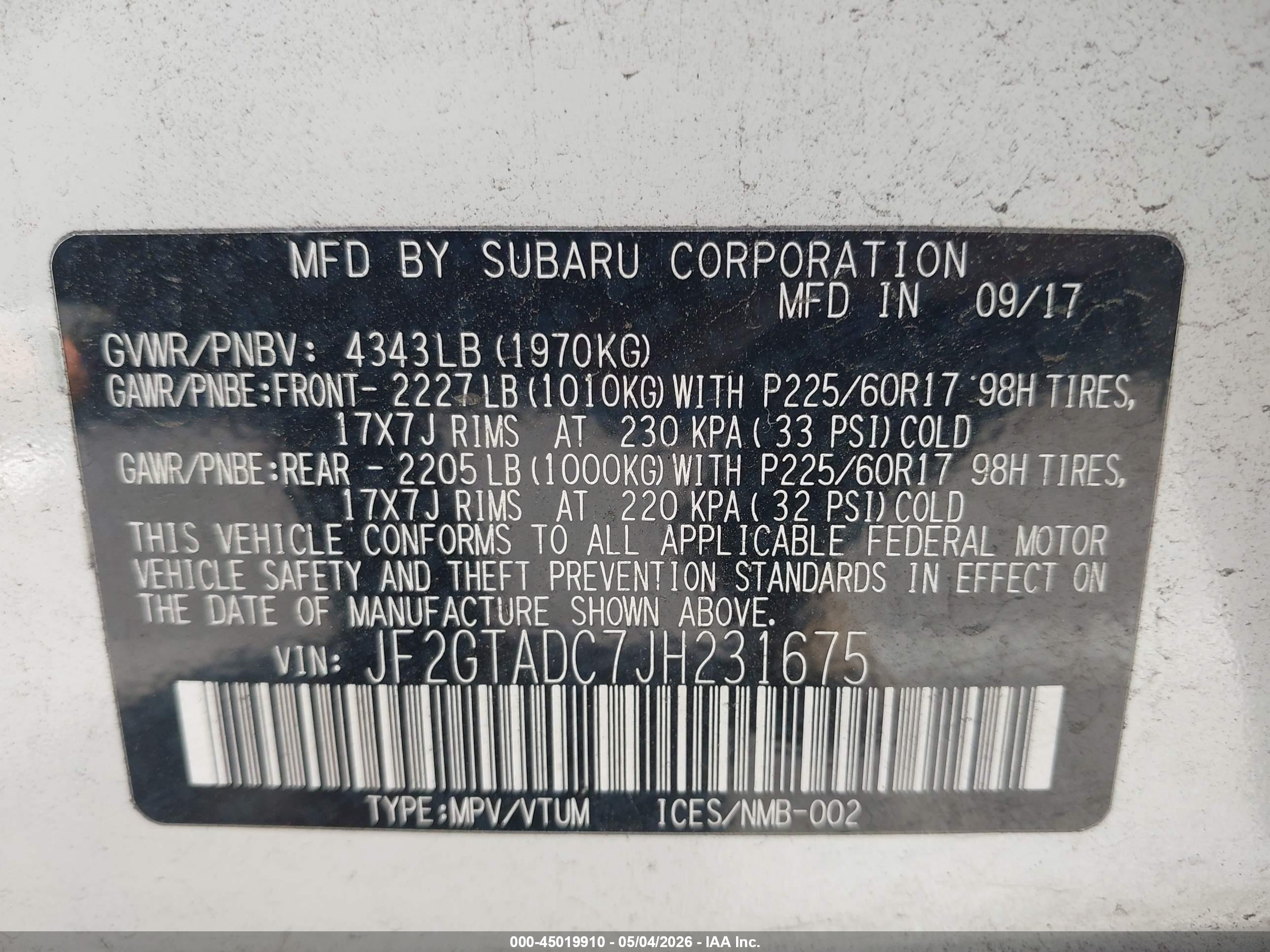 SUBARU CROSSTREK image 9