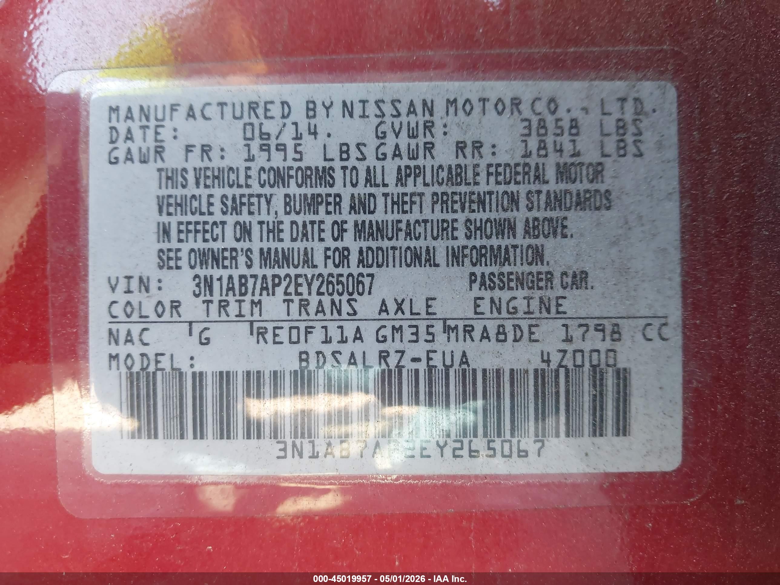 NISSAN SENTRA image 9