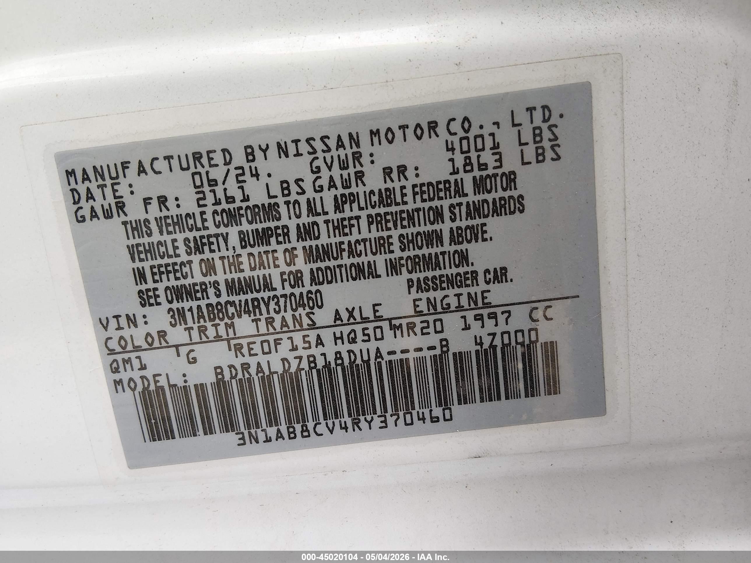 NISSAN SENTRA image 9