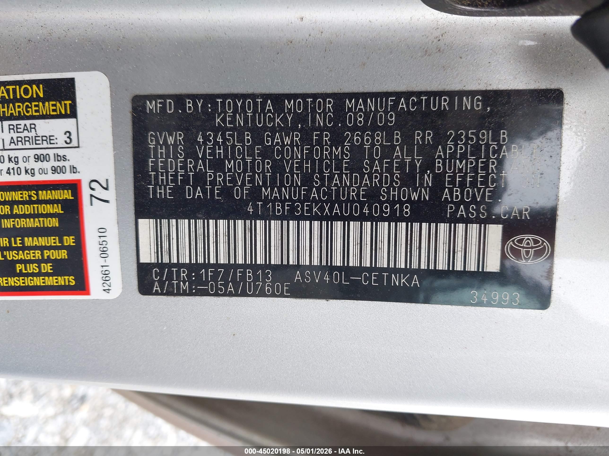 TOYOTA CAMRY image 9