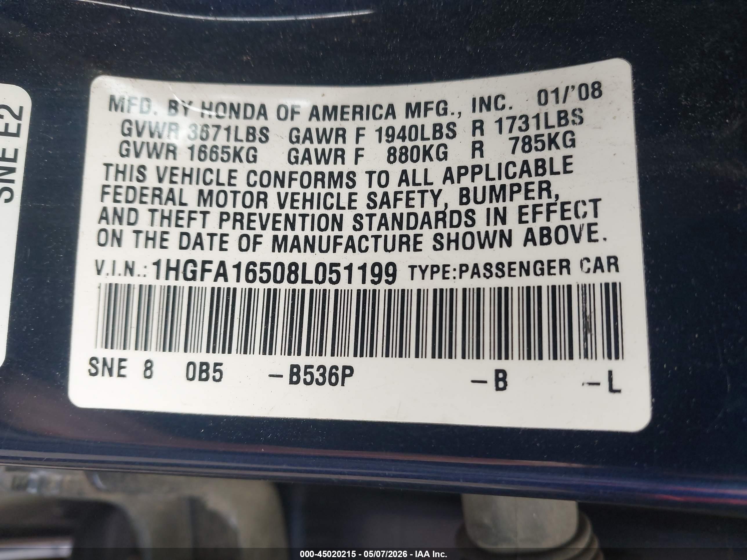 HONDA CIVIC image 9