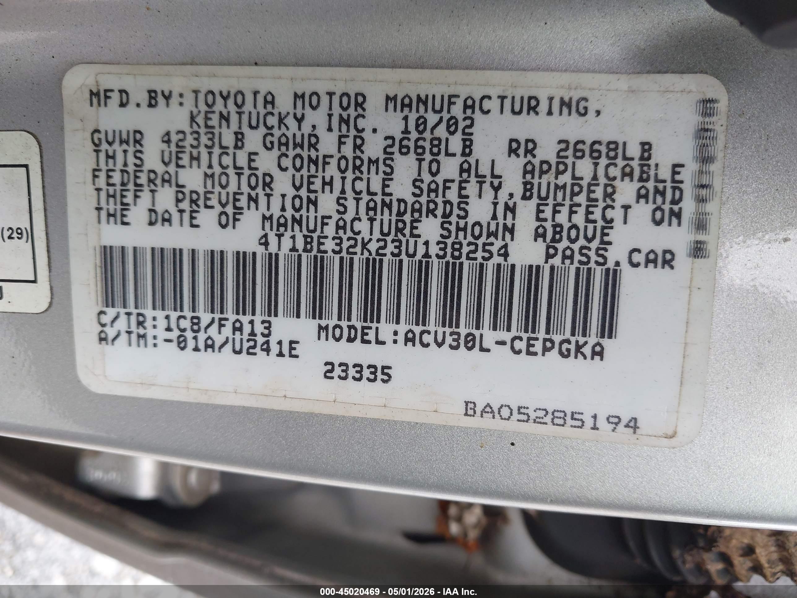 TOYOTA CAMRY image 9