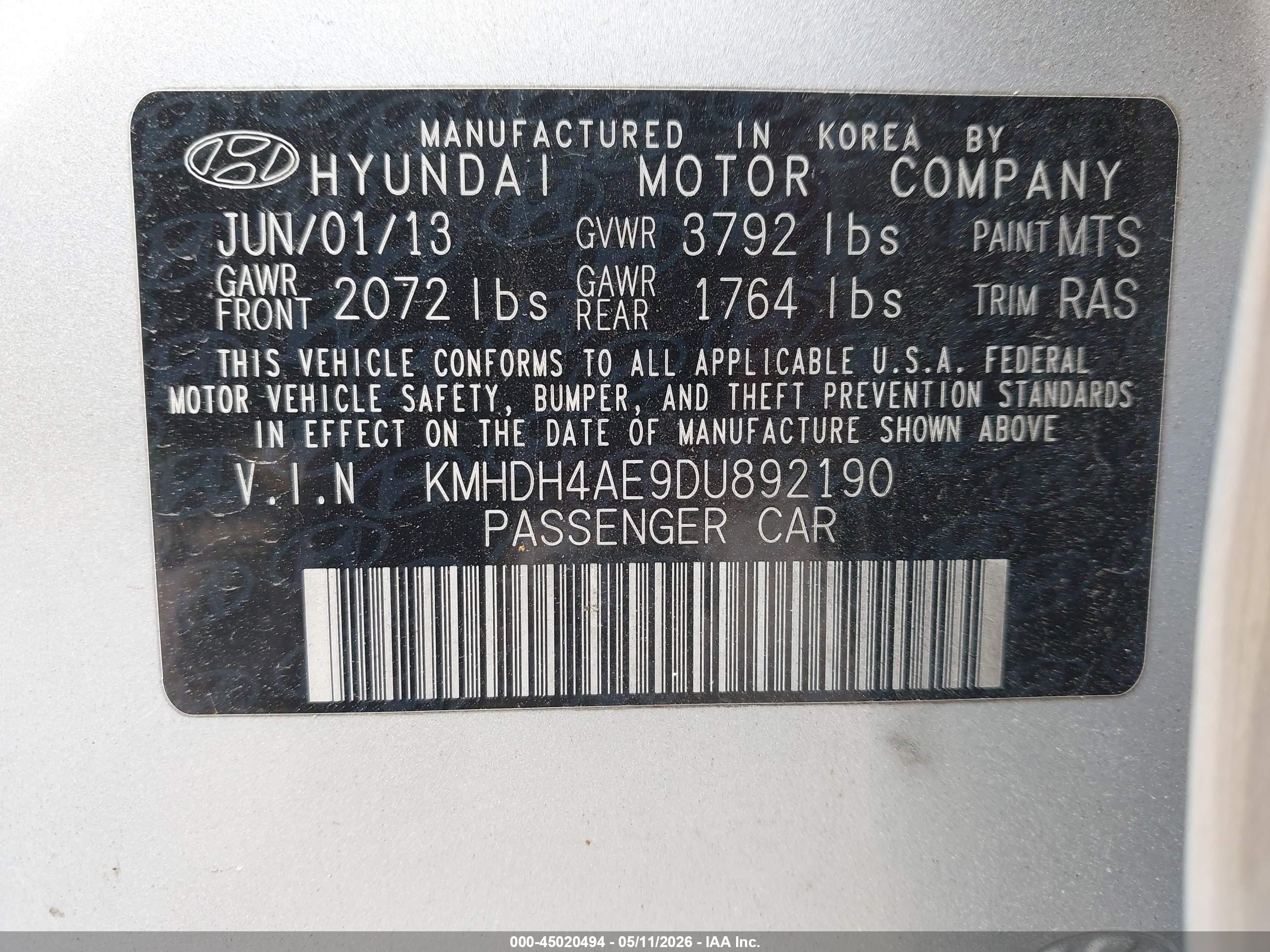 HYUNDAI ELANTRA image 9