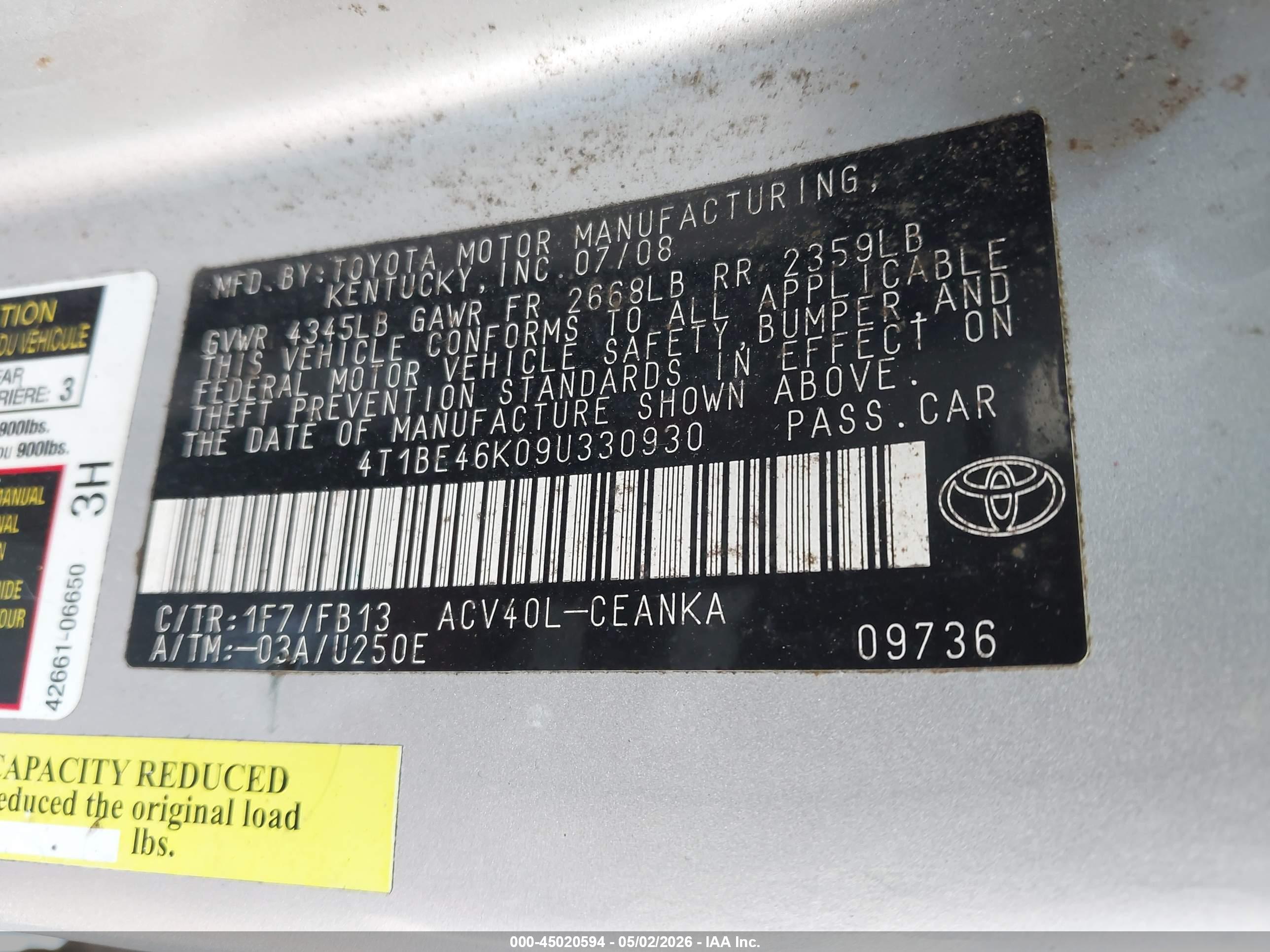TOYOTA CAMRY image 9