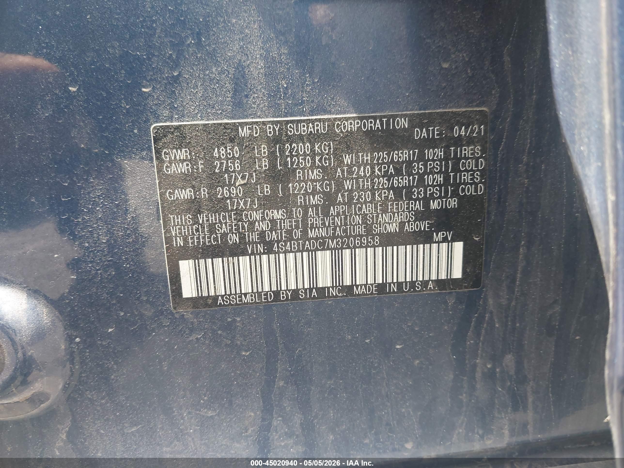 SUBARU OUTBACK image 9