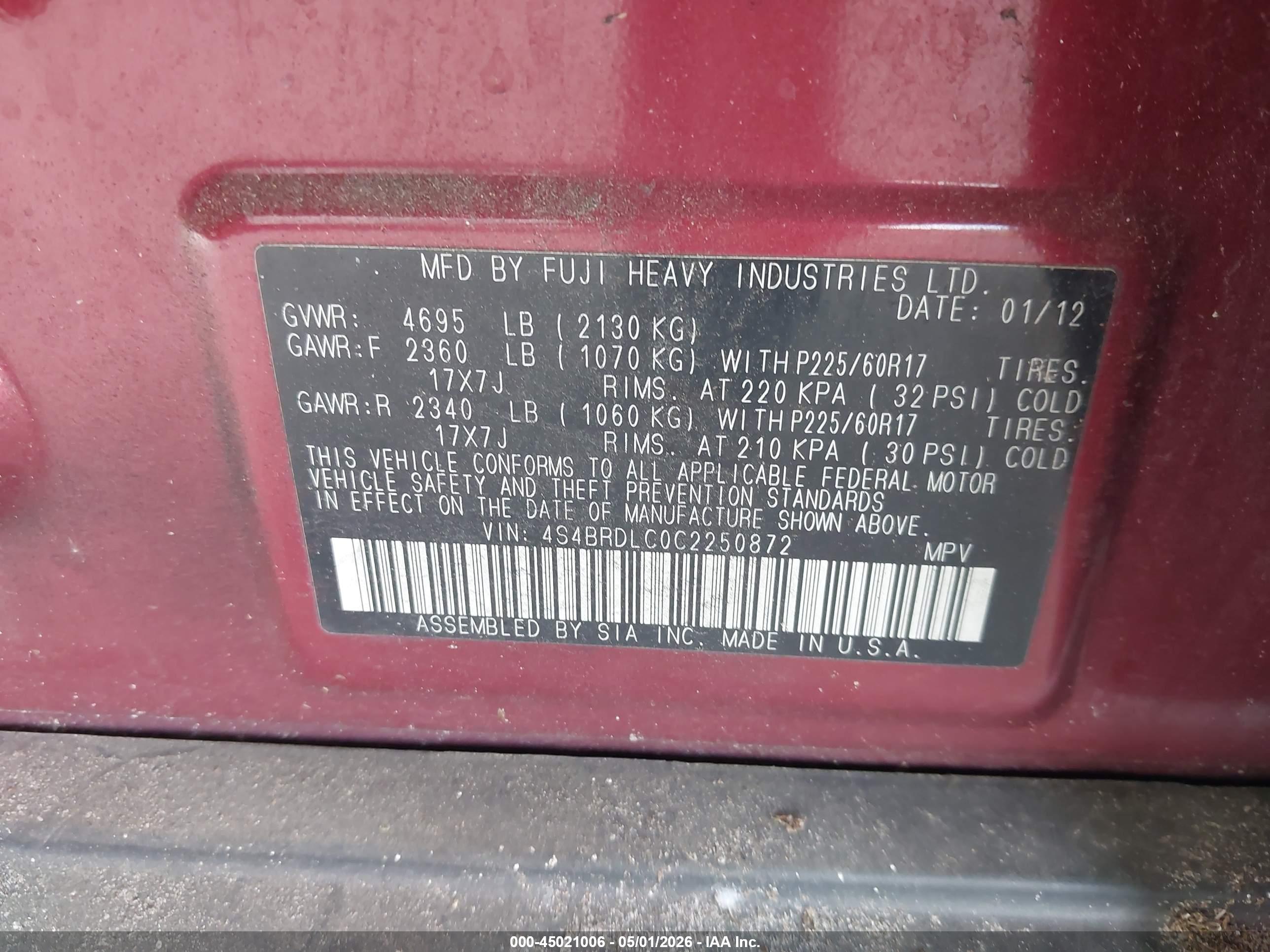 SUBARU OUTBACK image 9
