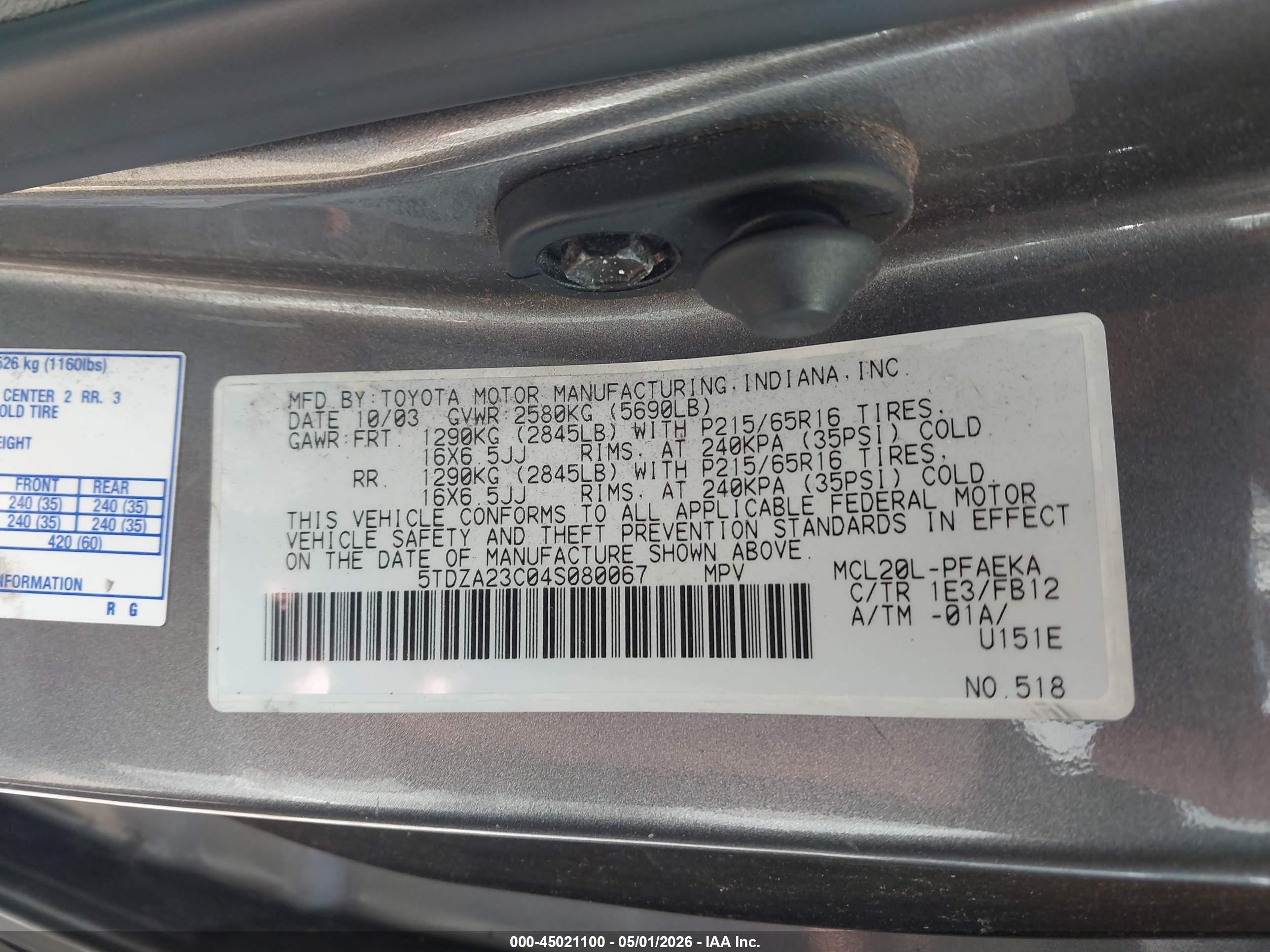 TOYOTA SIENNA image 9