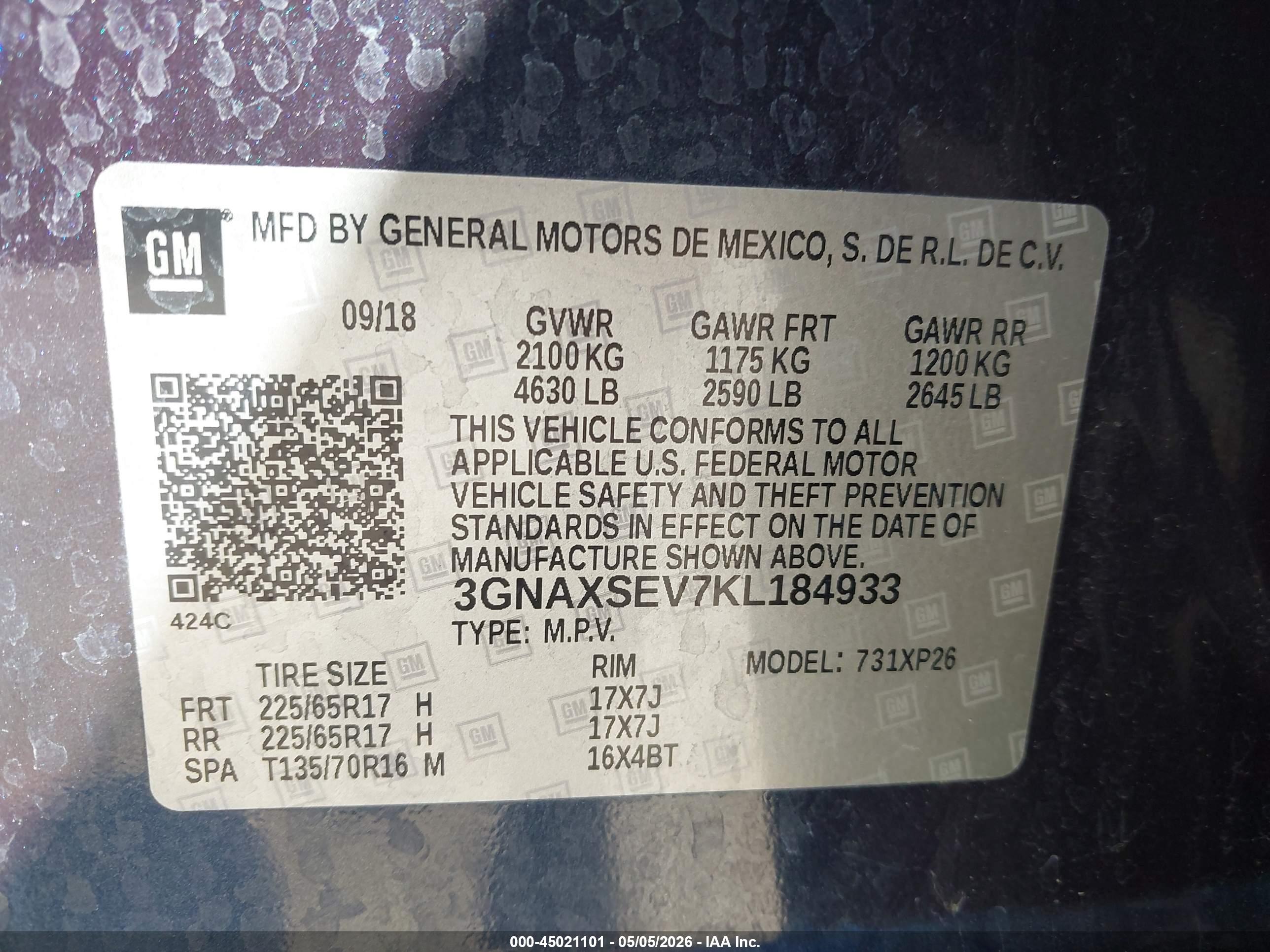CHEVROLET EQUINOX image 9