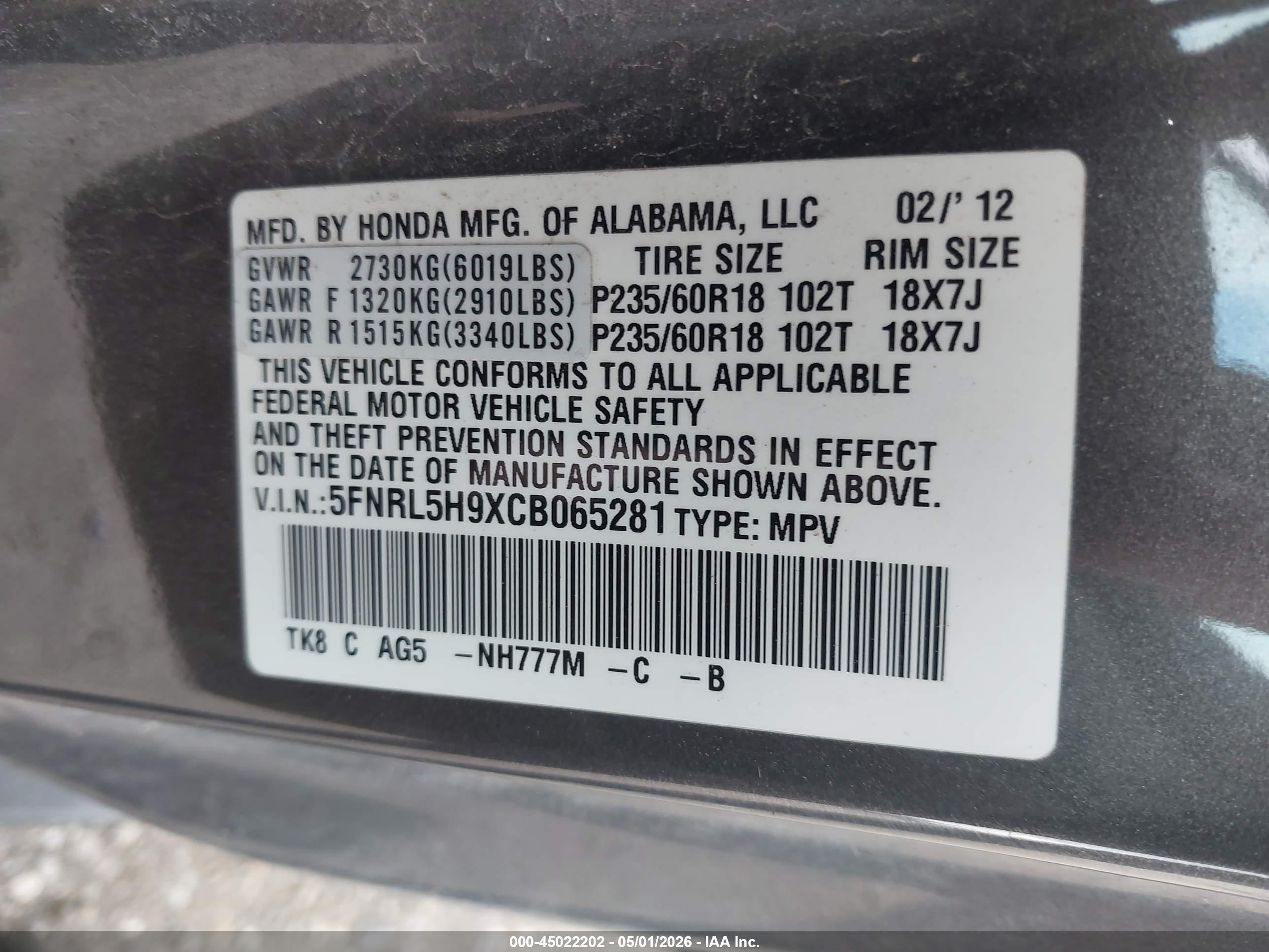 HONDA ODYSSEY image 9