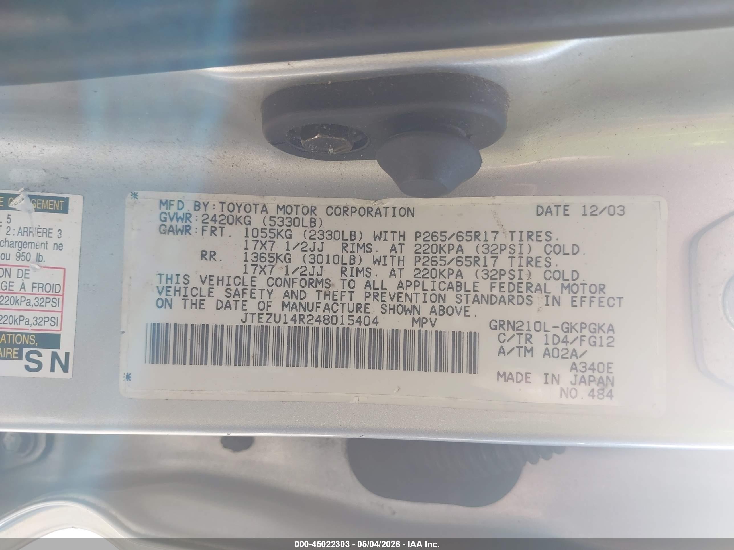 TOYOTA 4RUNNER image 9