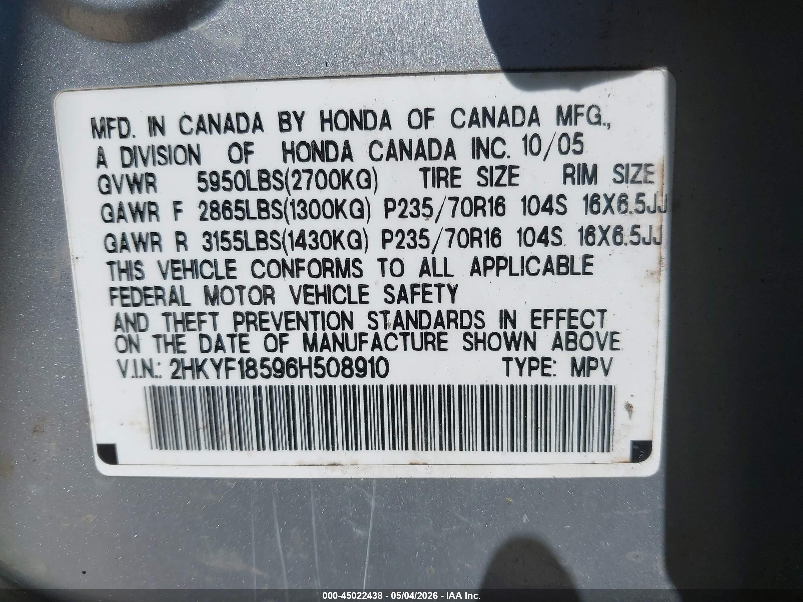 HONDA PILOT image 9