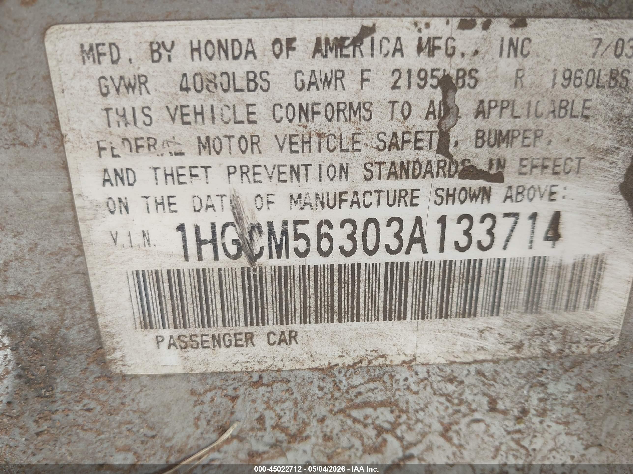 HONDA ACCORD image 9