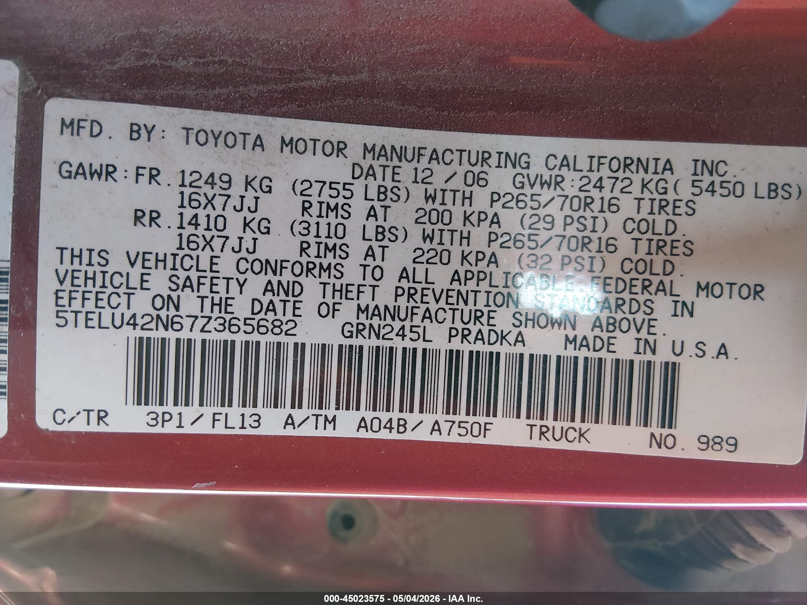 TOYOTA TACOMA image 9