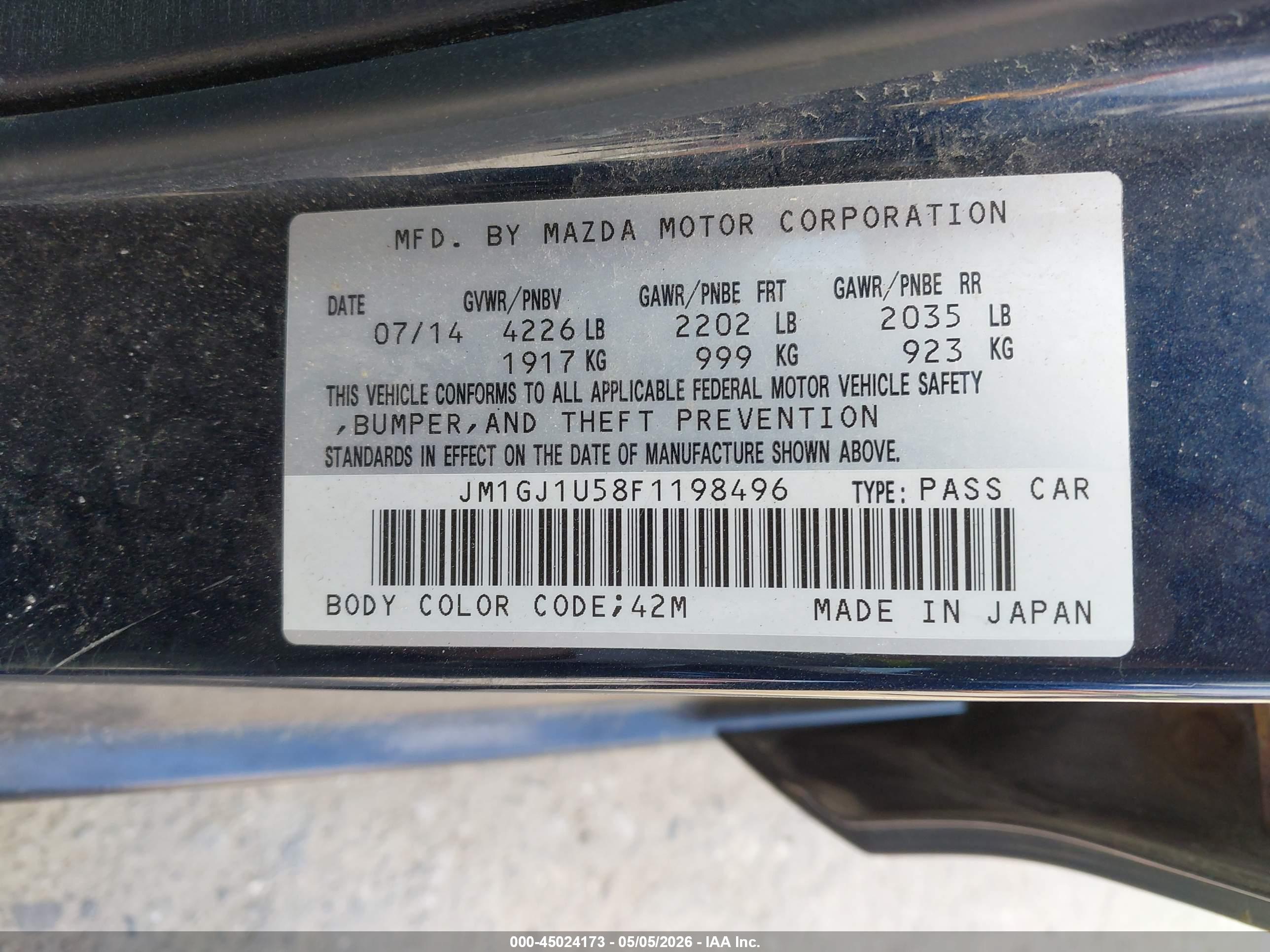 MAZDA MAZDA6 image 9