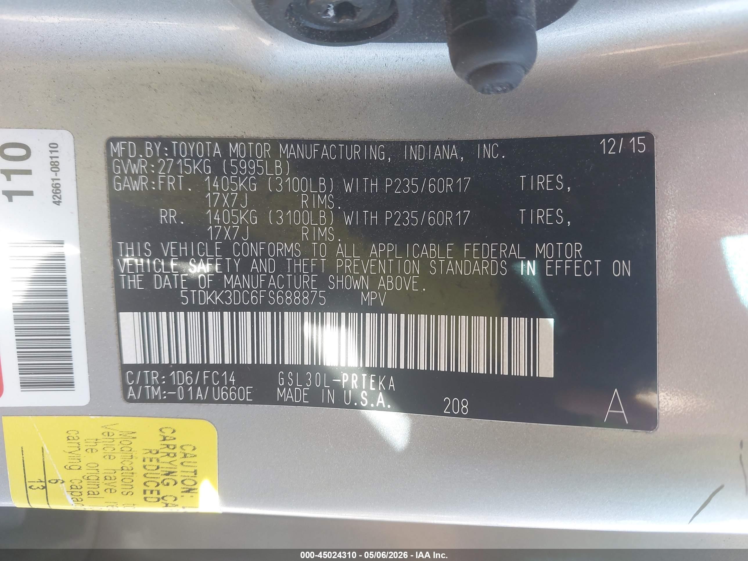 TOYOTA SIENNA image 9