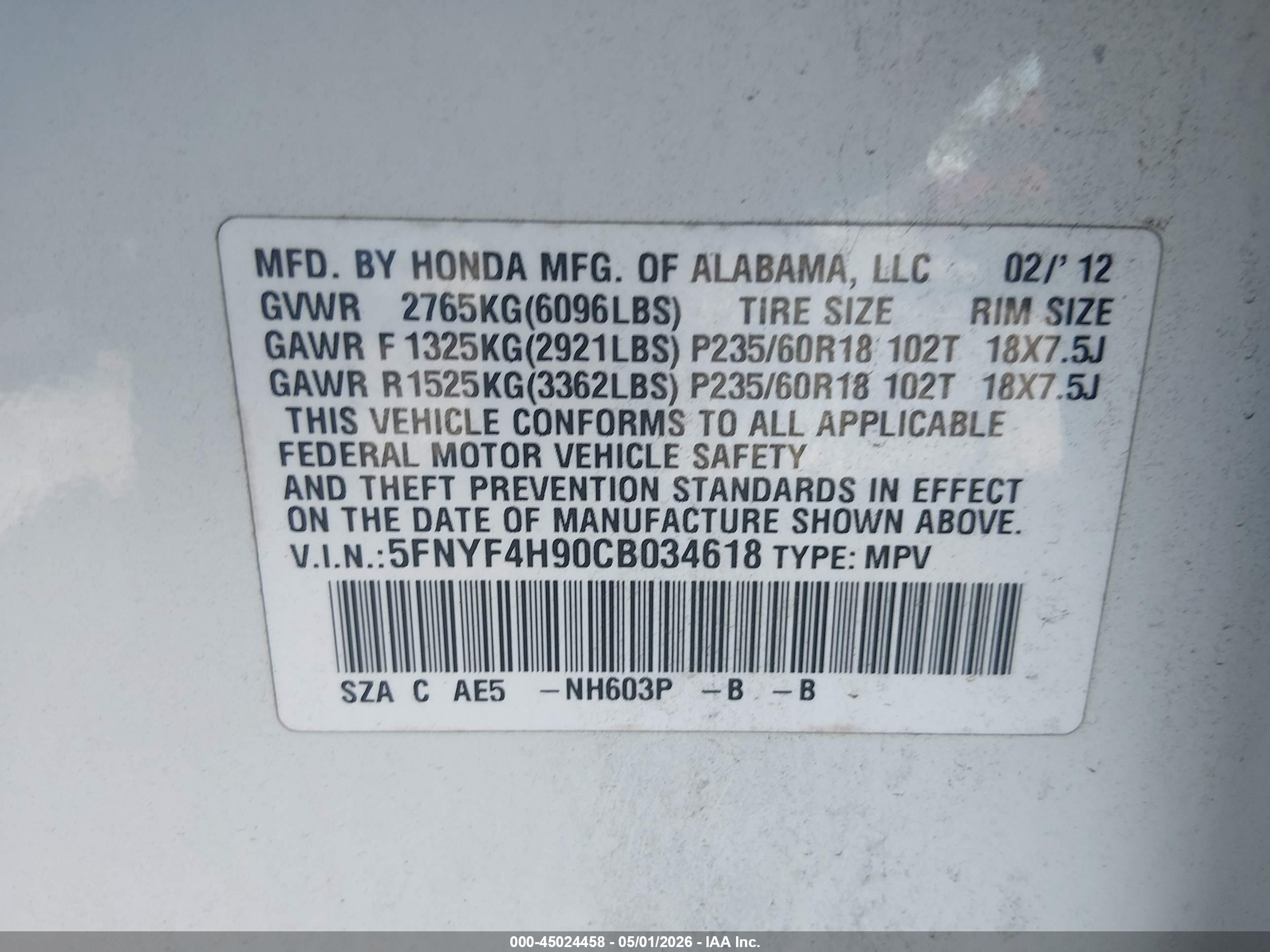 HONDA PILOT image 9