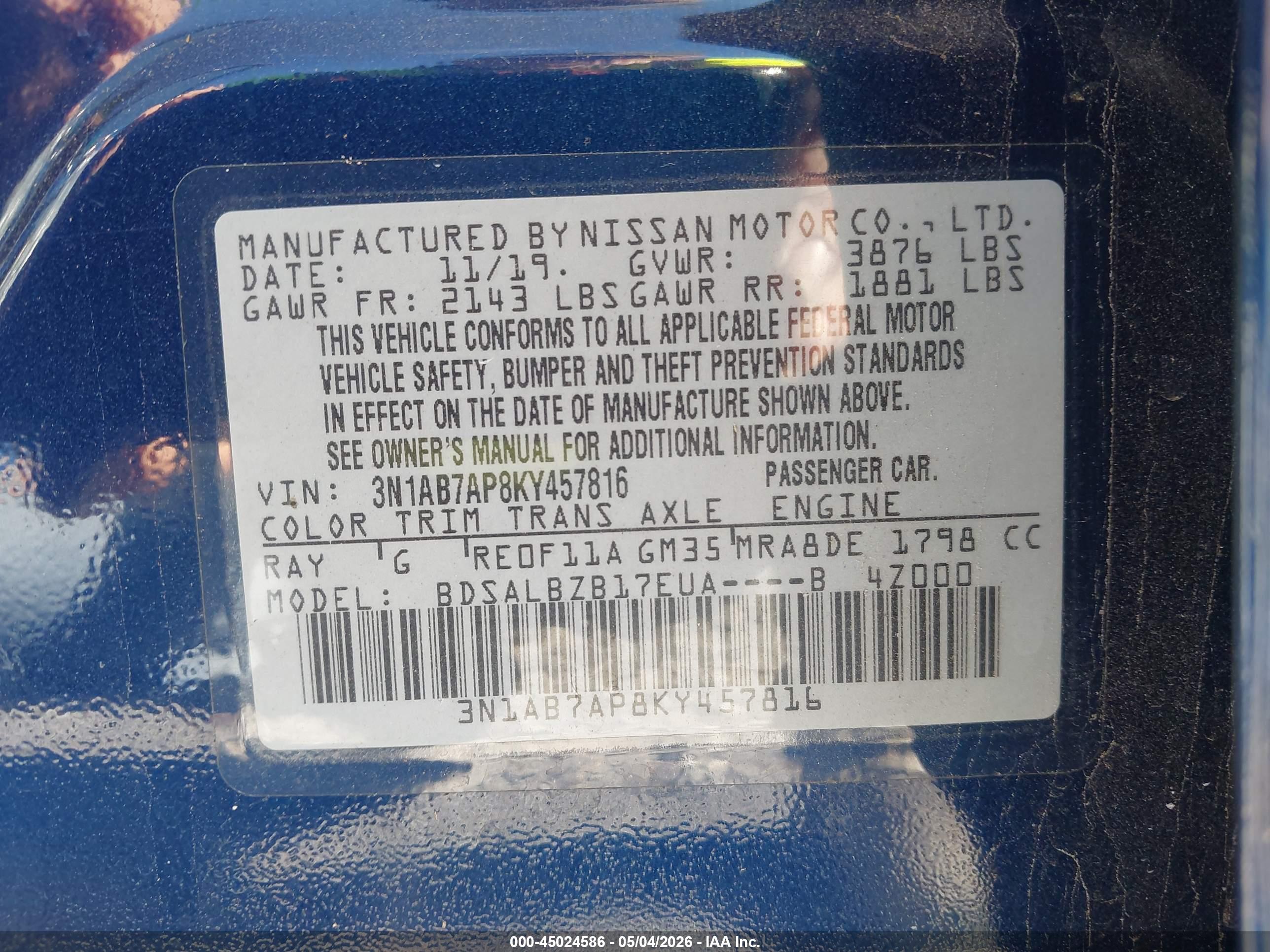 NISSAN SENTRA image 9