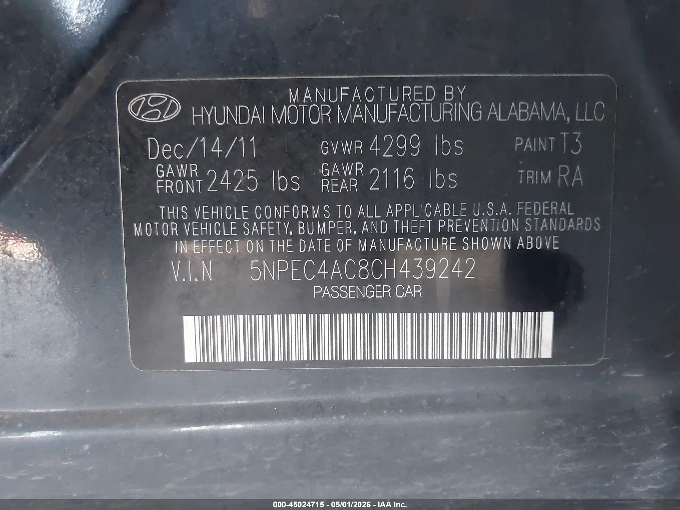HYUNDAI SONATA image 9