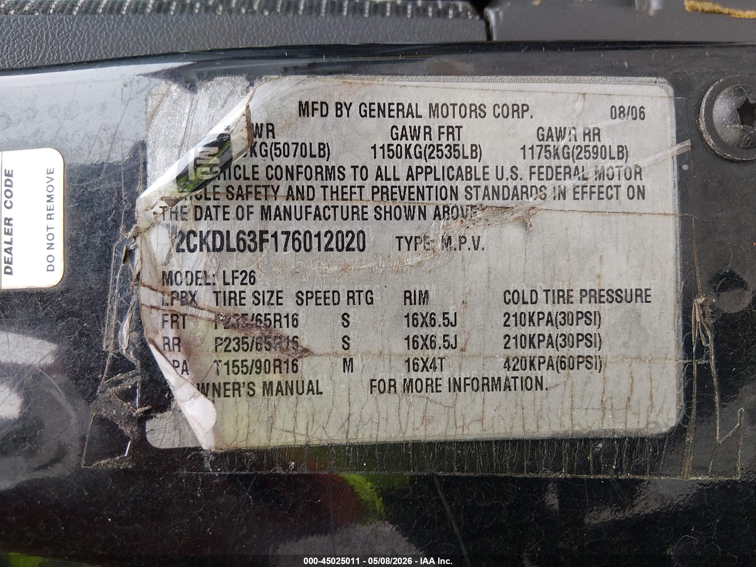 PONTIAC TORRENT image 9