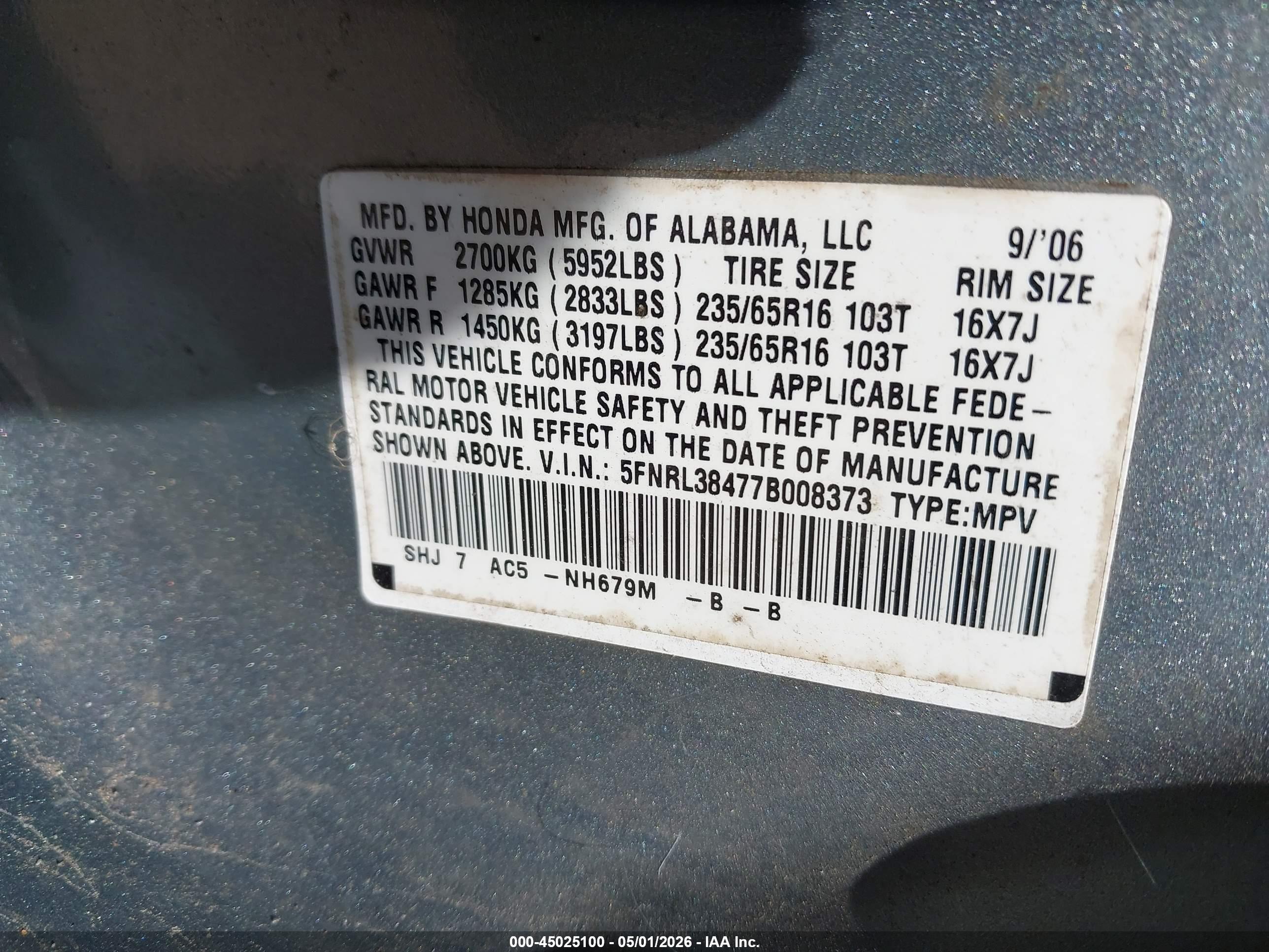HONDA ODYSSEY image 9