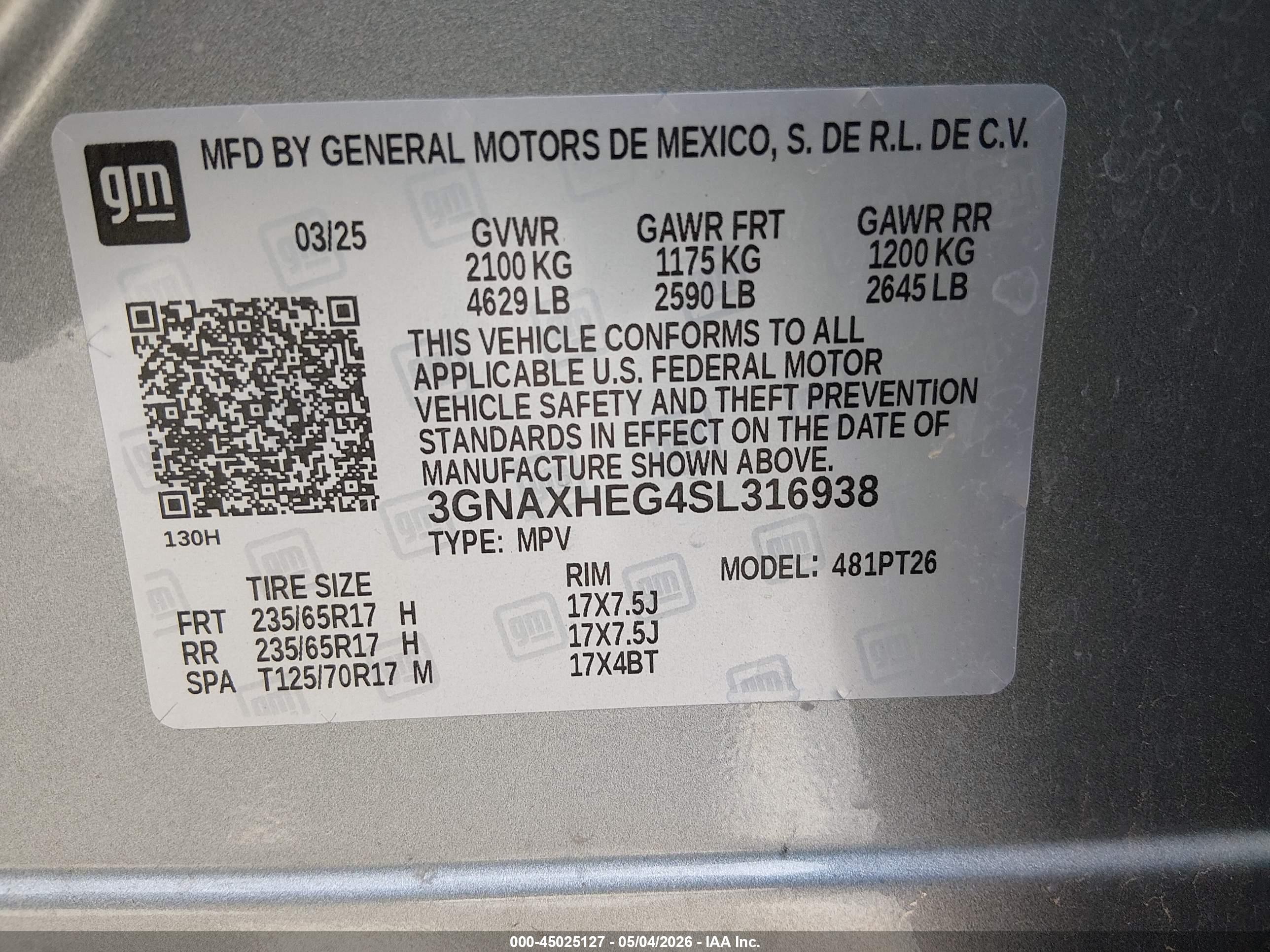 CHEVROLET EQUINOX image 9