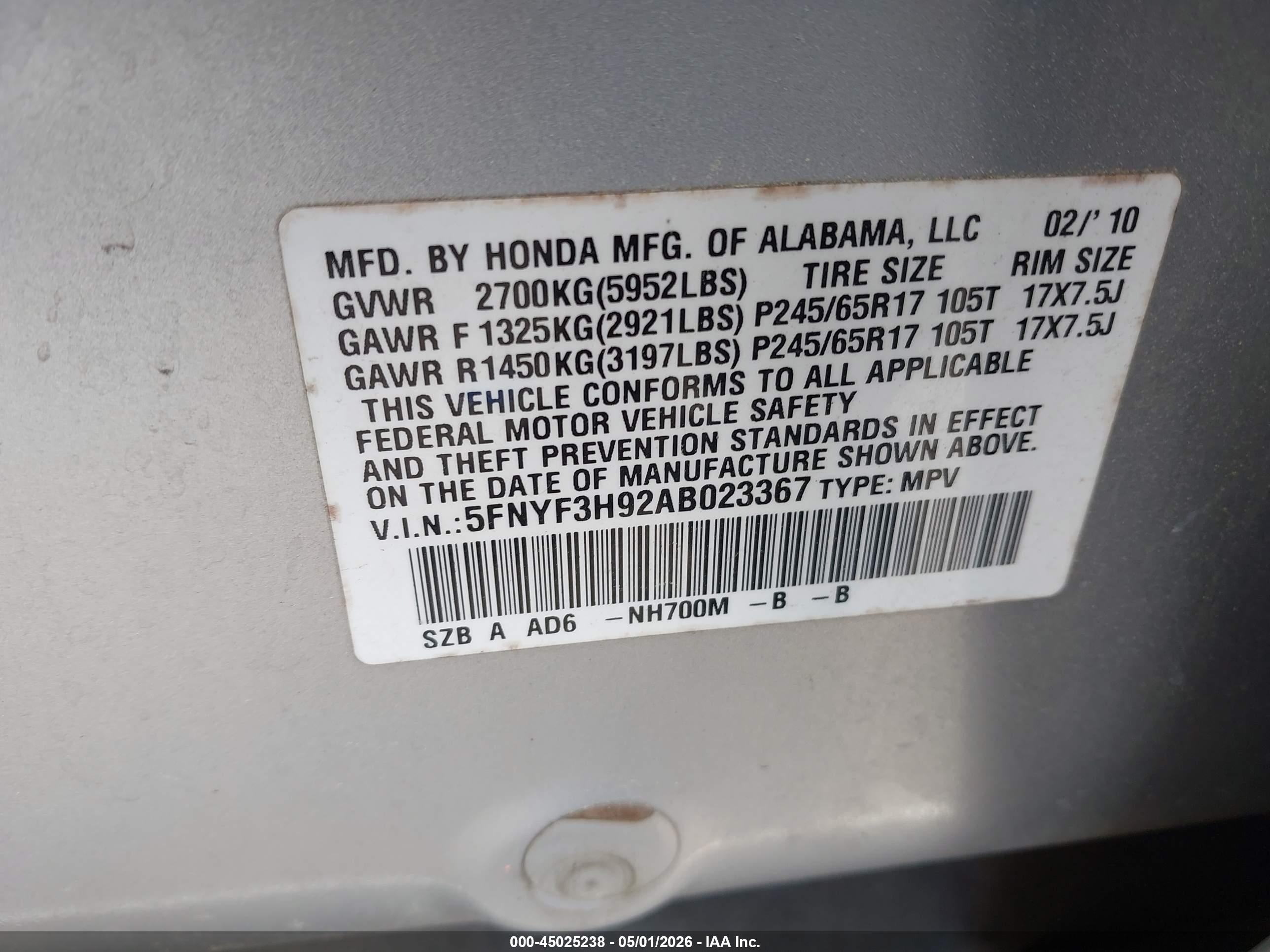 HONDA PILOT image 9
