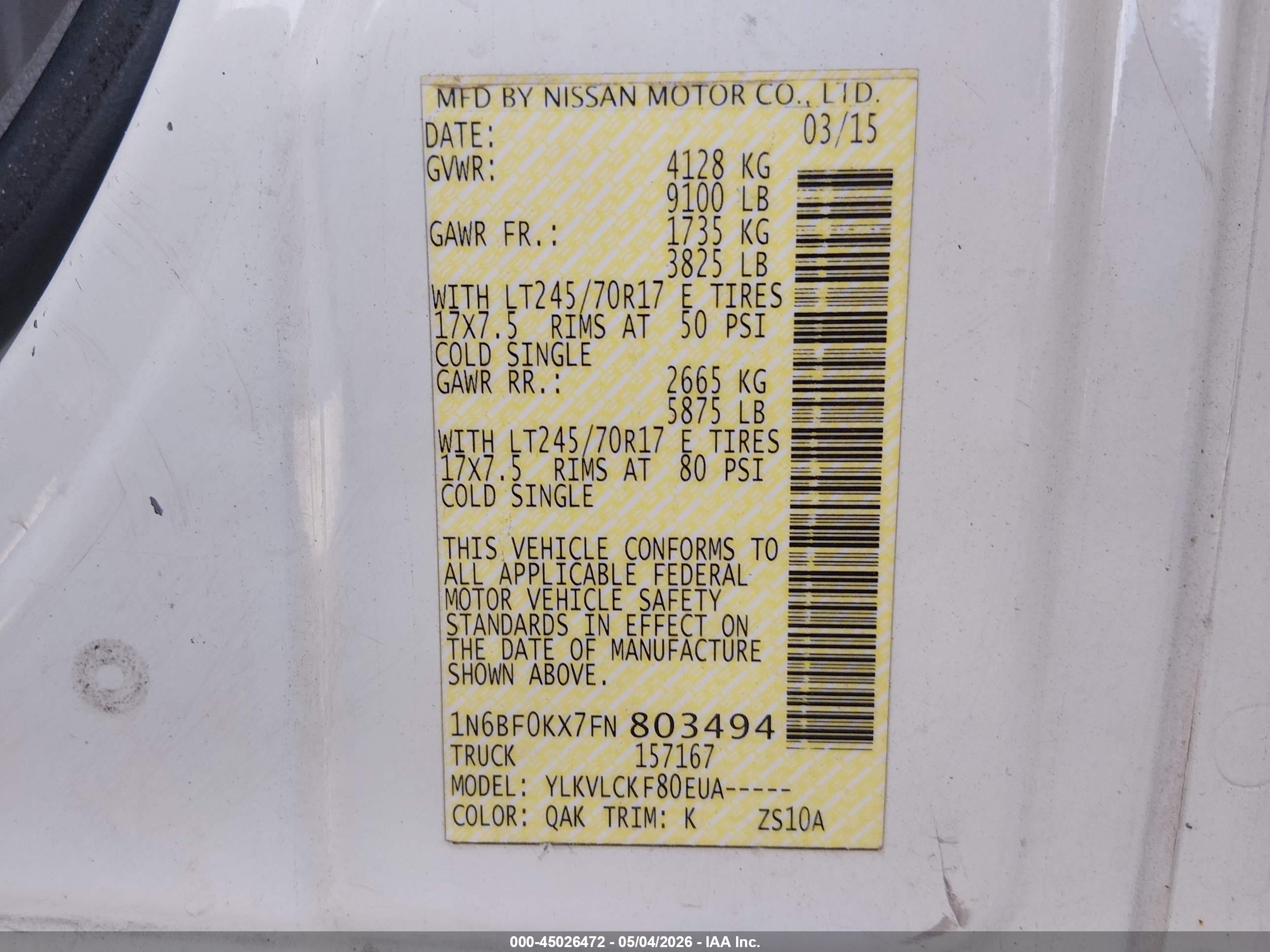 NISSAN NV image 9