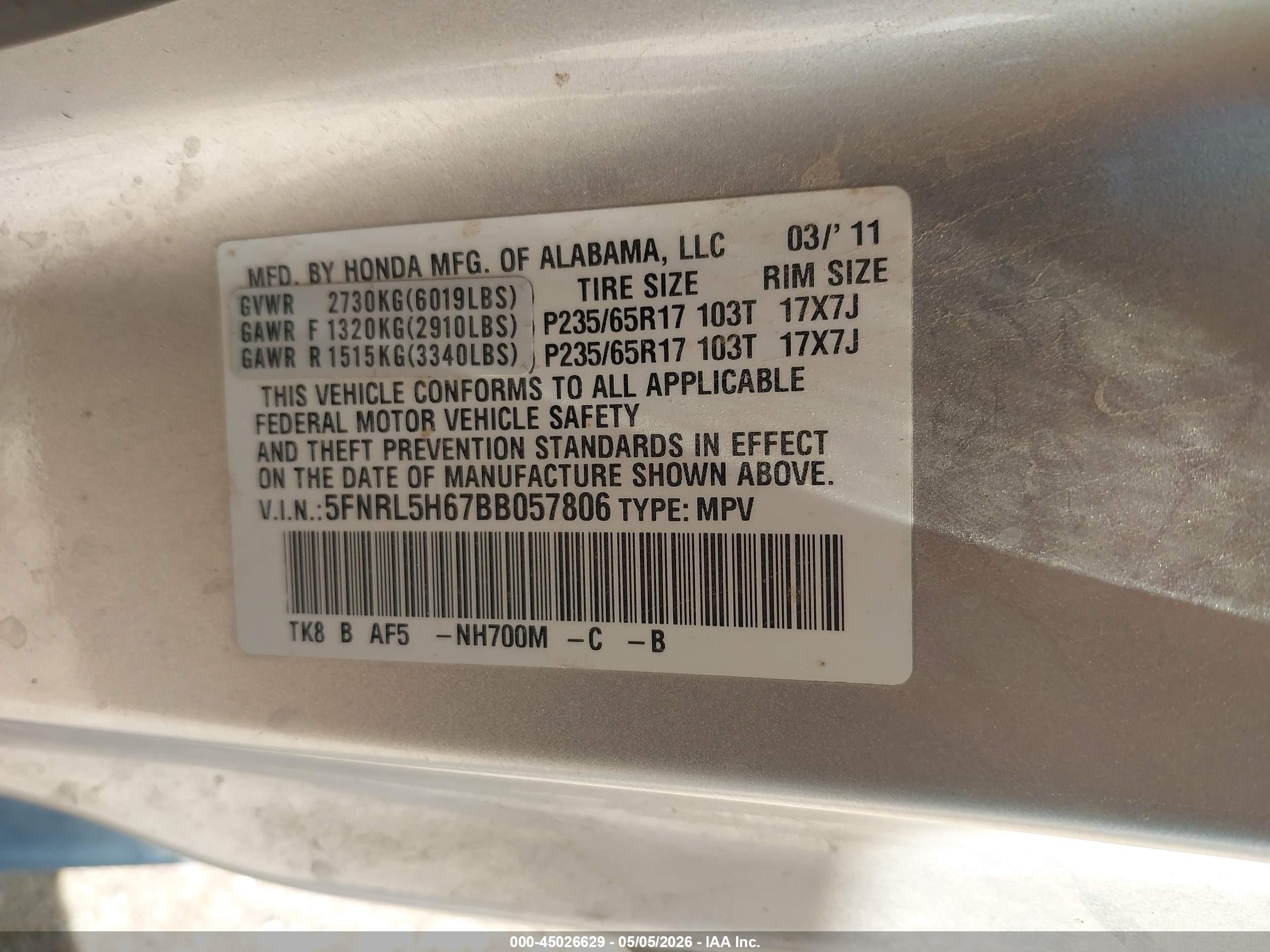 HONDA ODYSSEY image 9