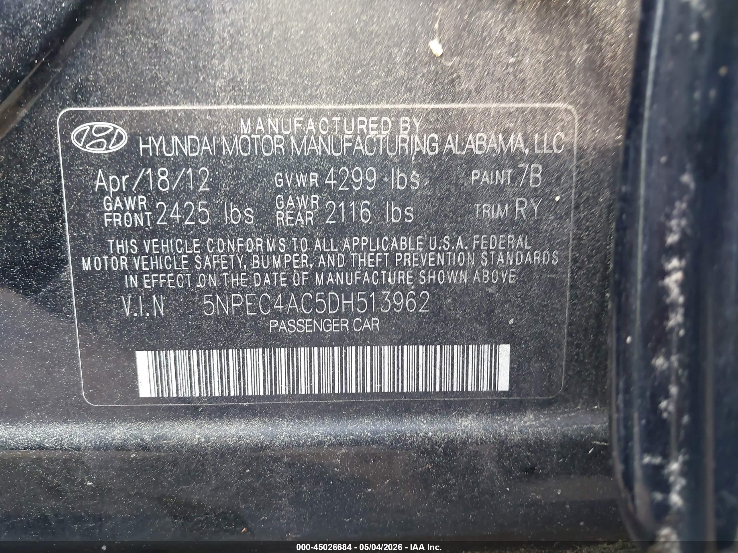 HYUNDAI SONATA image 9