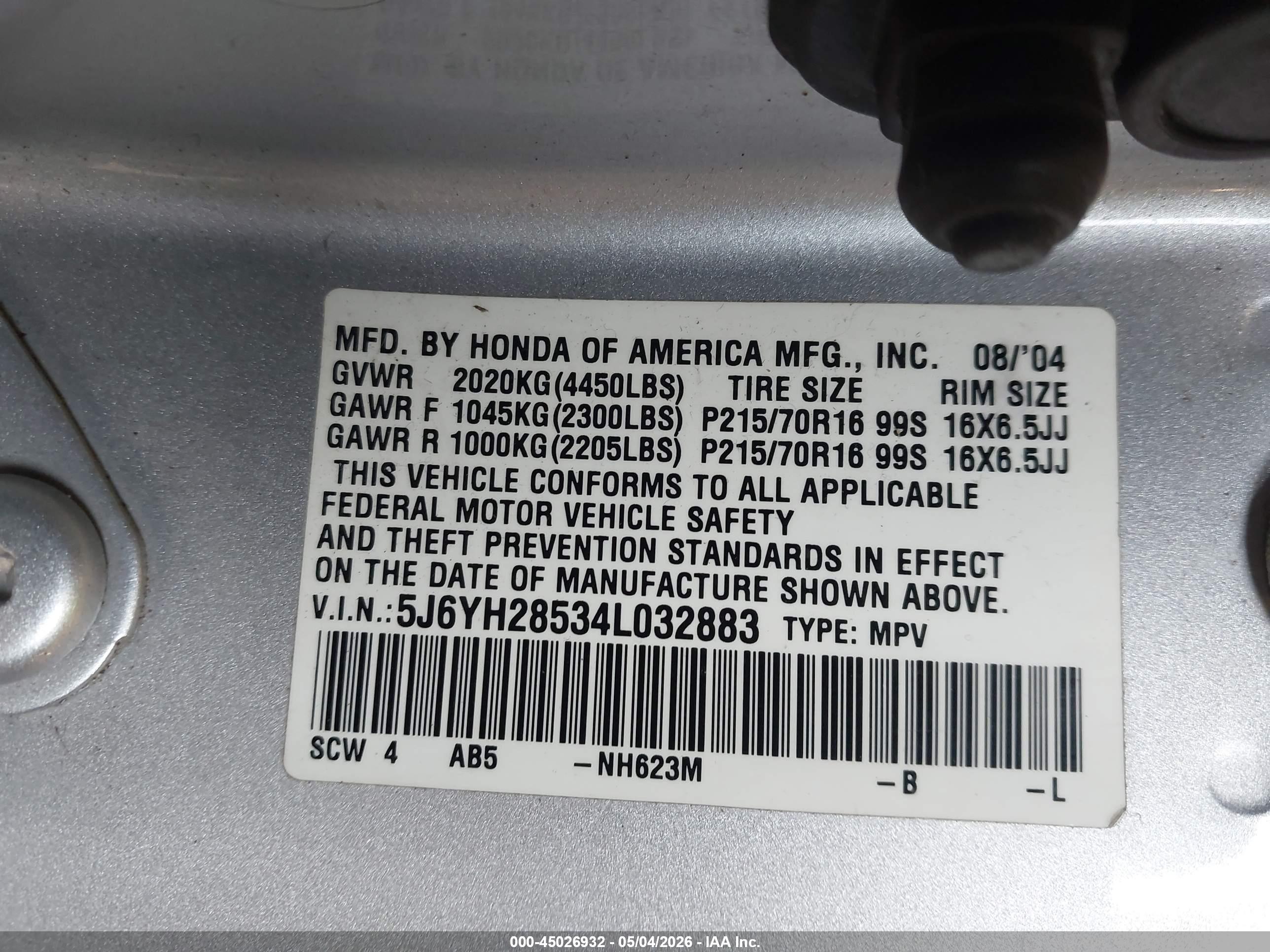 HONDA ELEMENT image 9