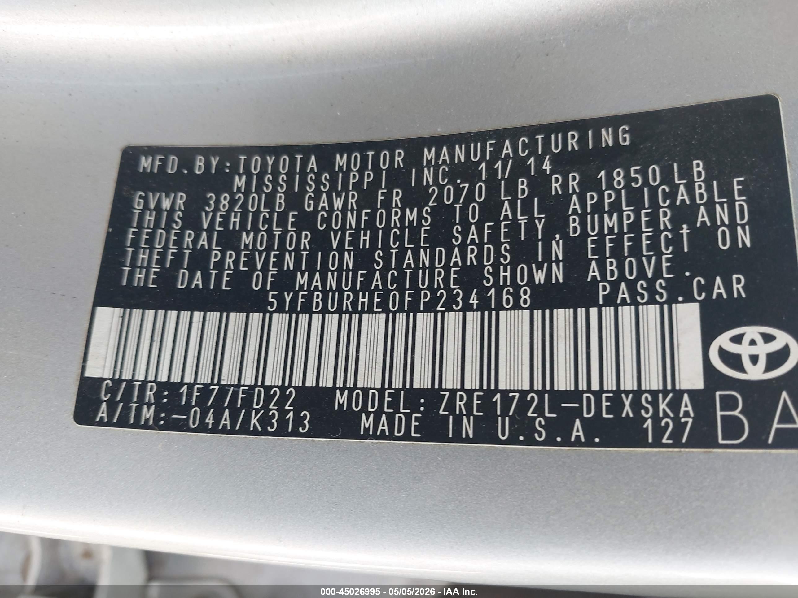 TOYOTA COROLLA image 9