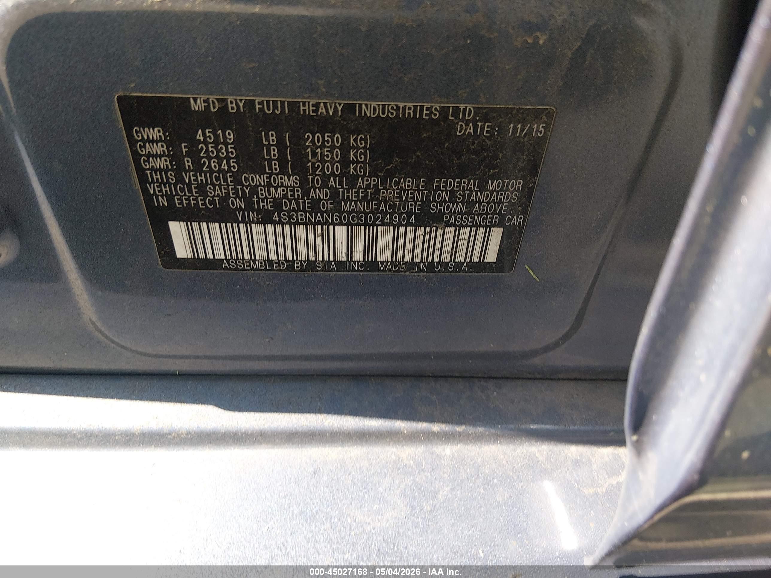 SUBARU LEGACY image 9