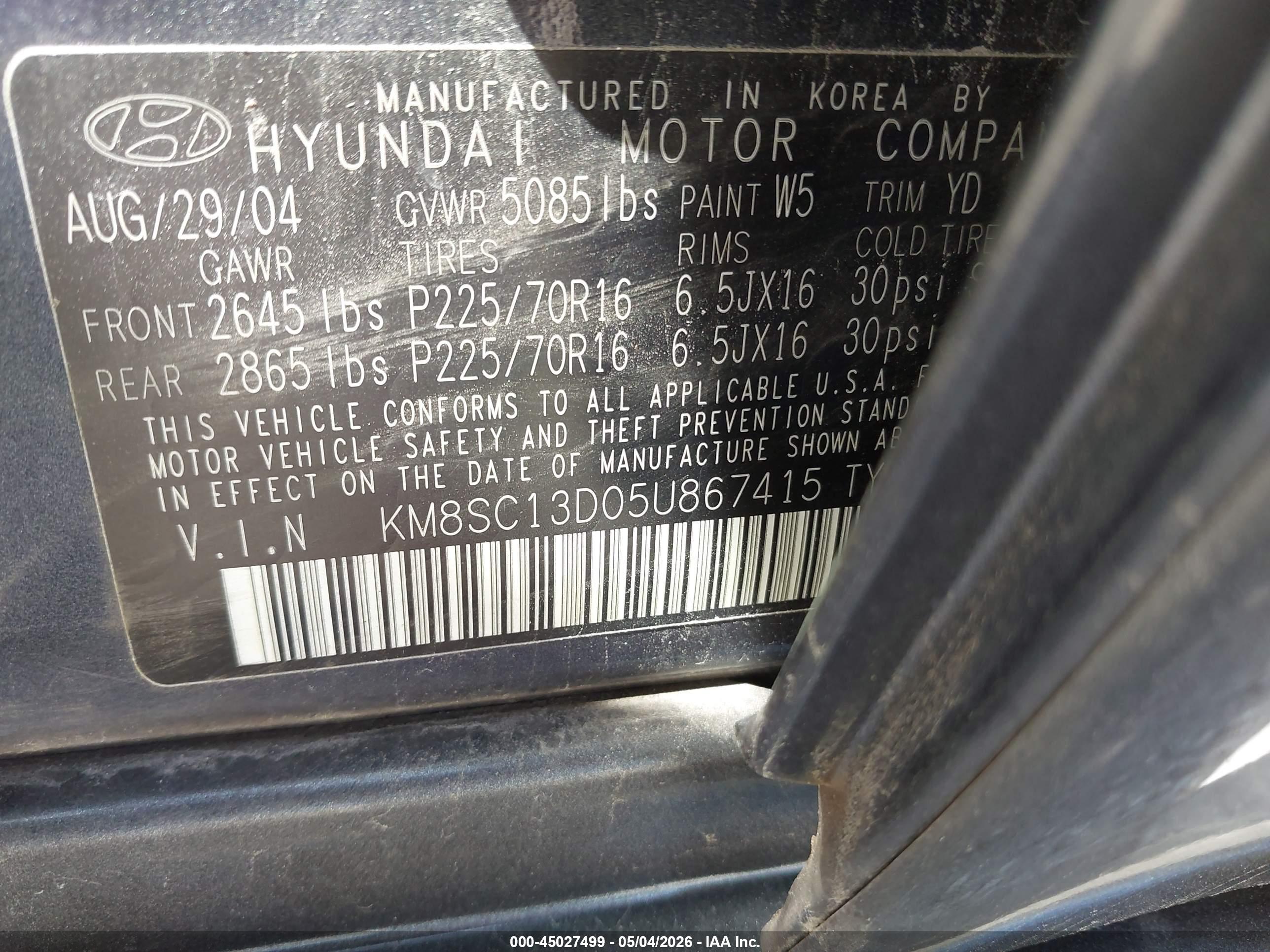 HYUNDAI SANTA image 9