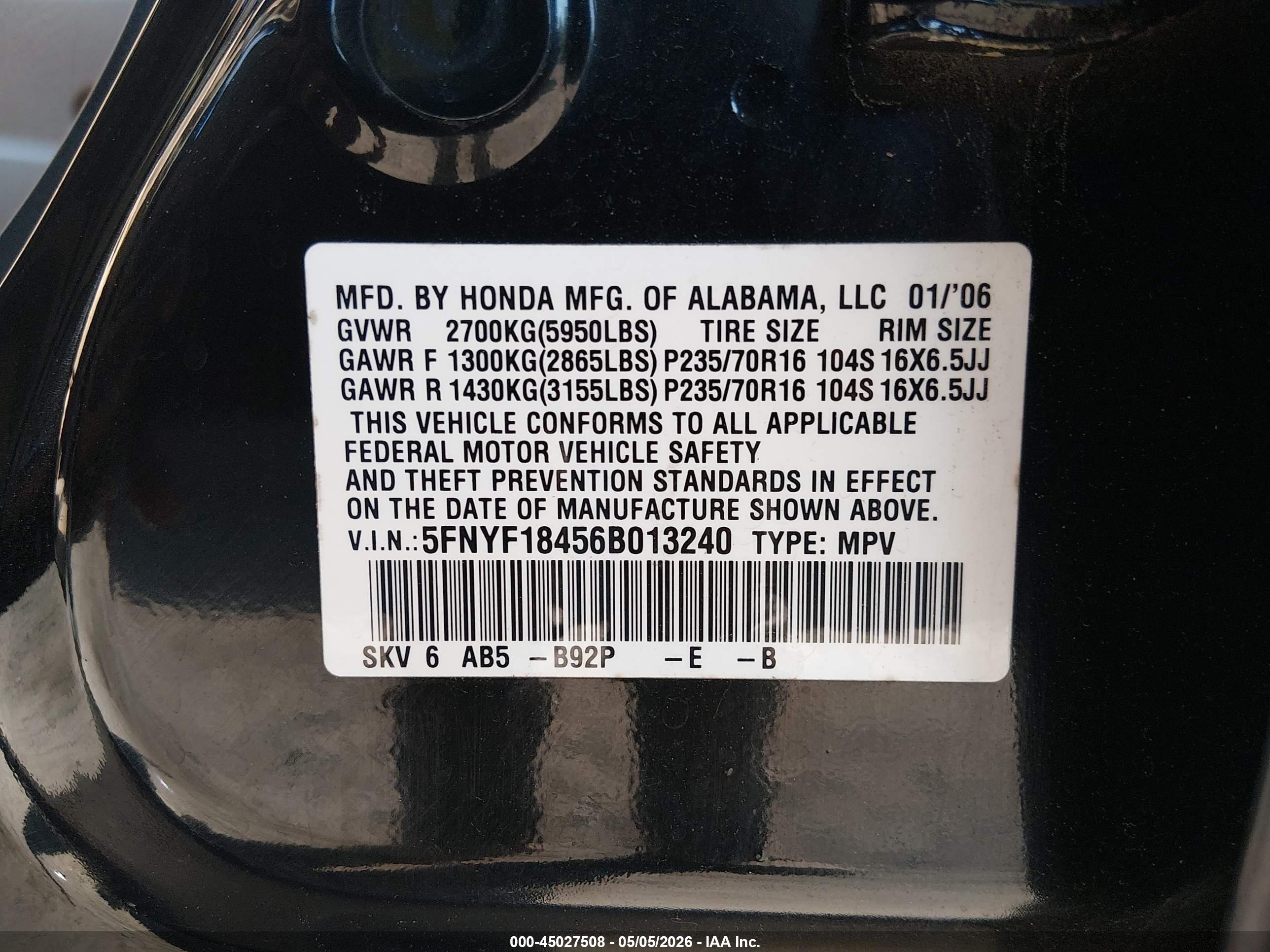 HONDA PILOT image 9