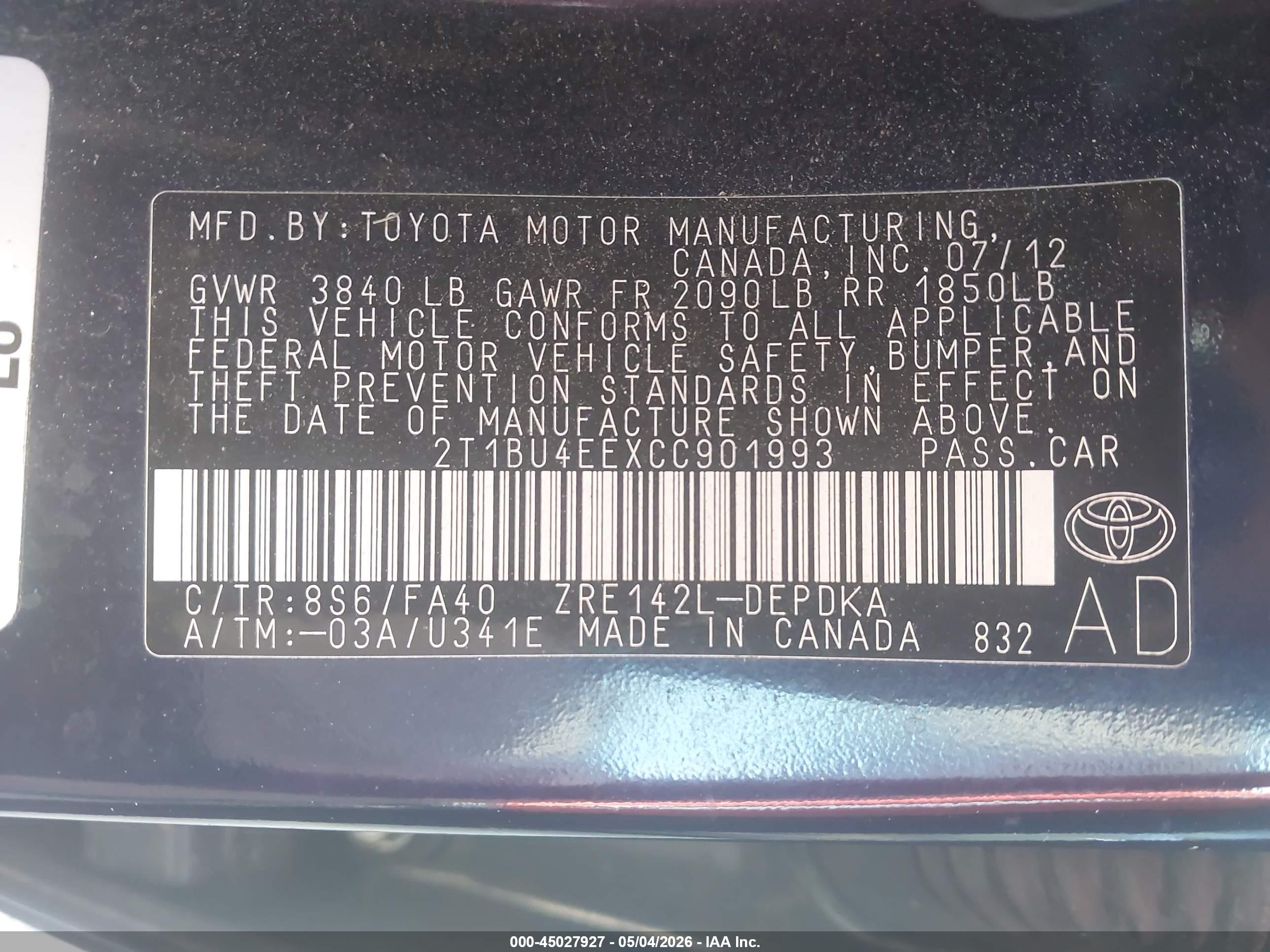 TOYOTA COROLLA image 9