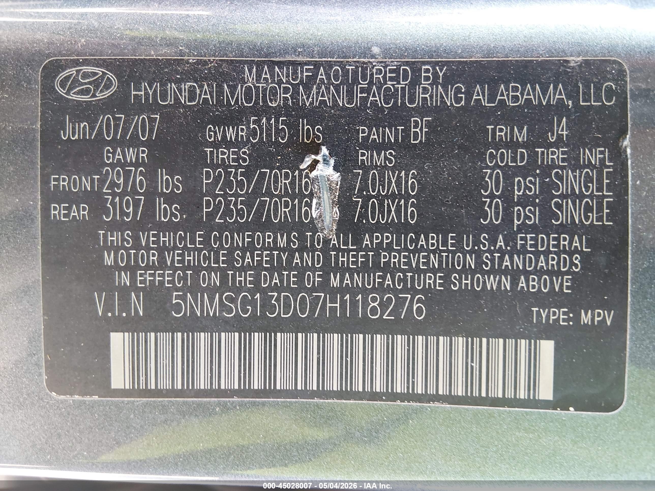 HYUNDAI SANTA image 9