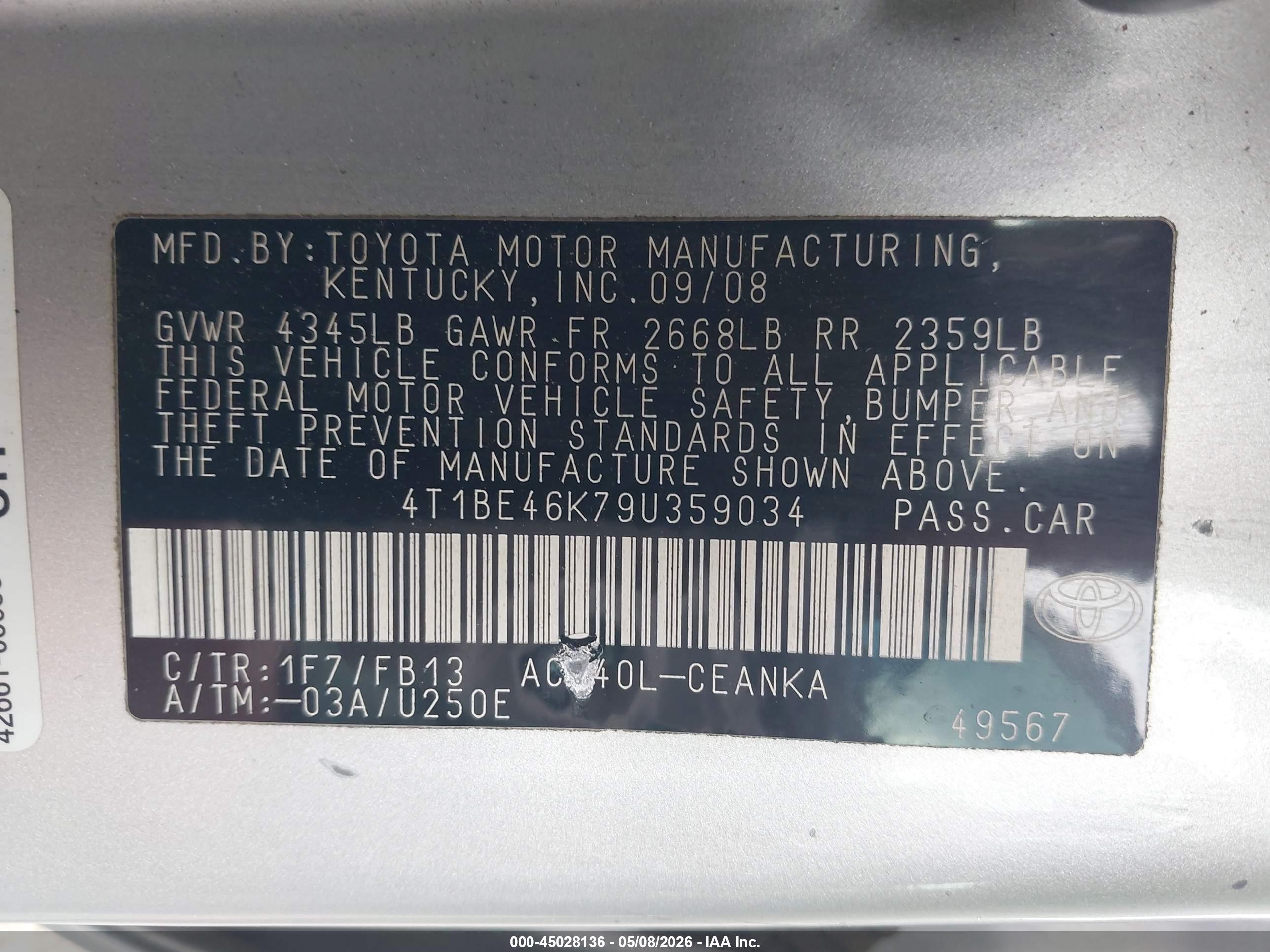 TOYOTA CAMRY image 9