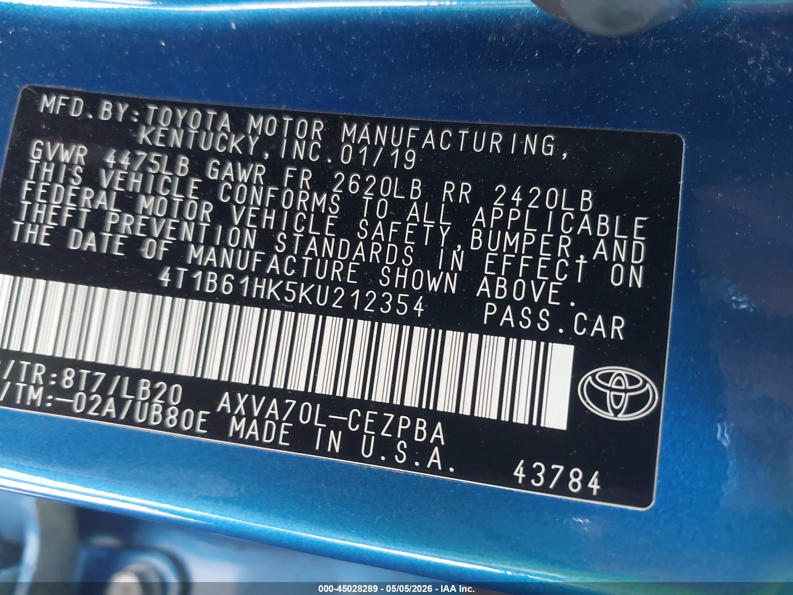 TOYOTA CAMRY image 9