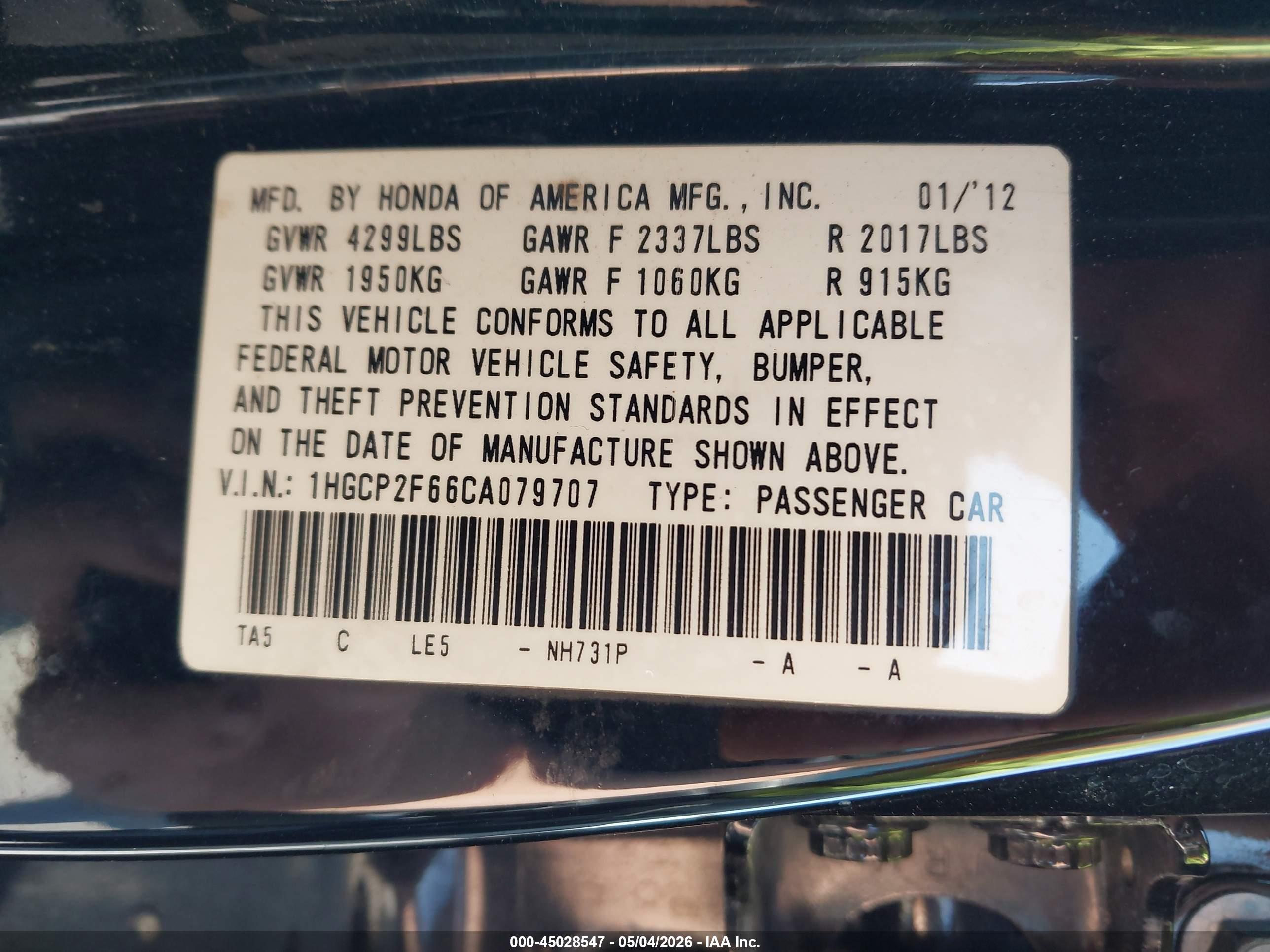 HONDA ACCORD image 9